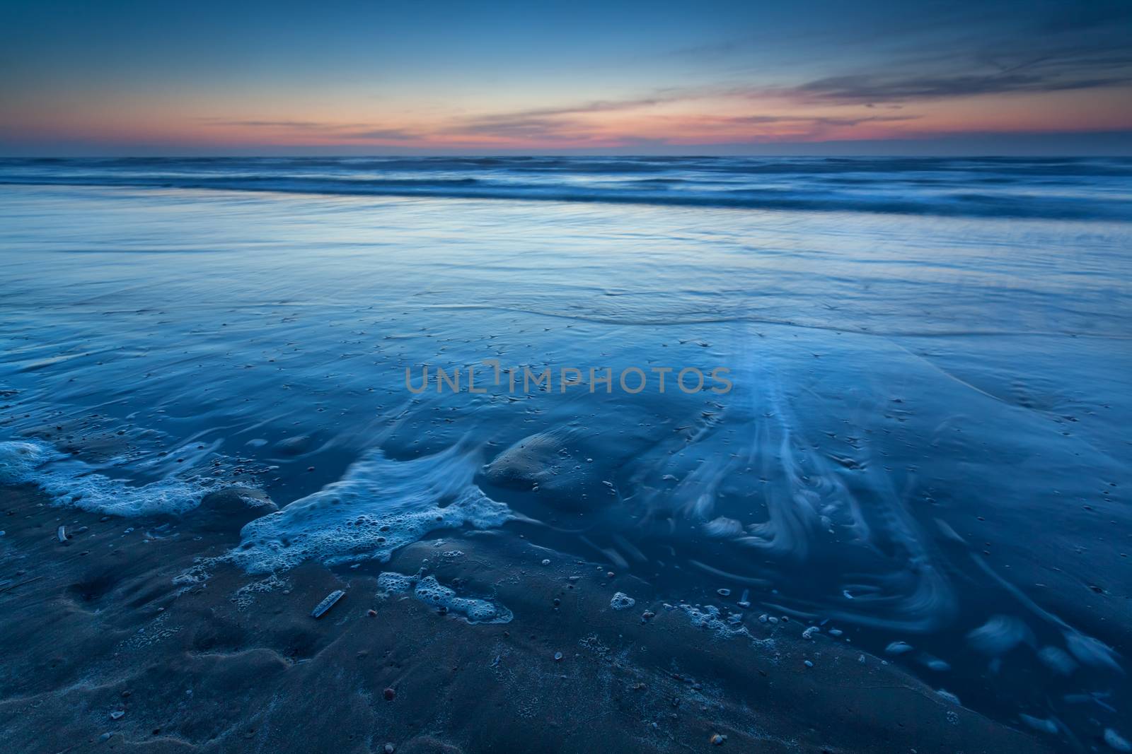 beach on North sea in dusk by catolla