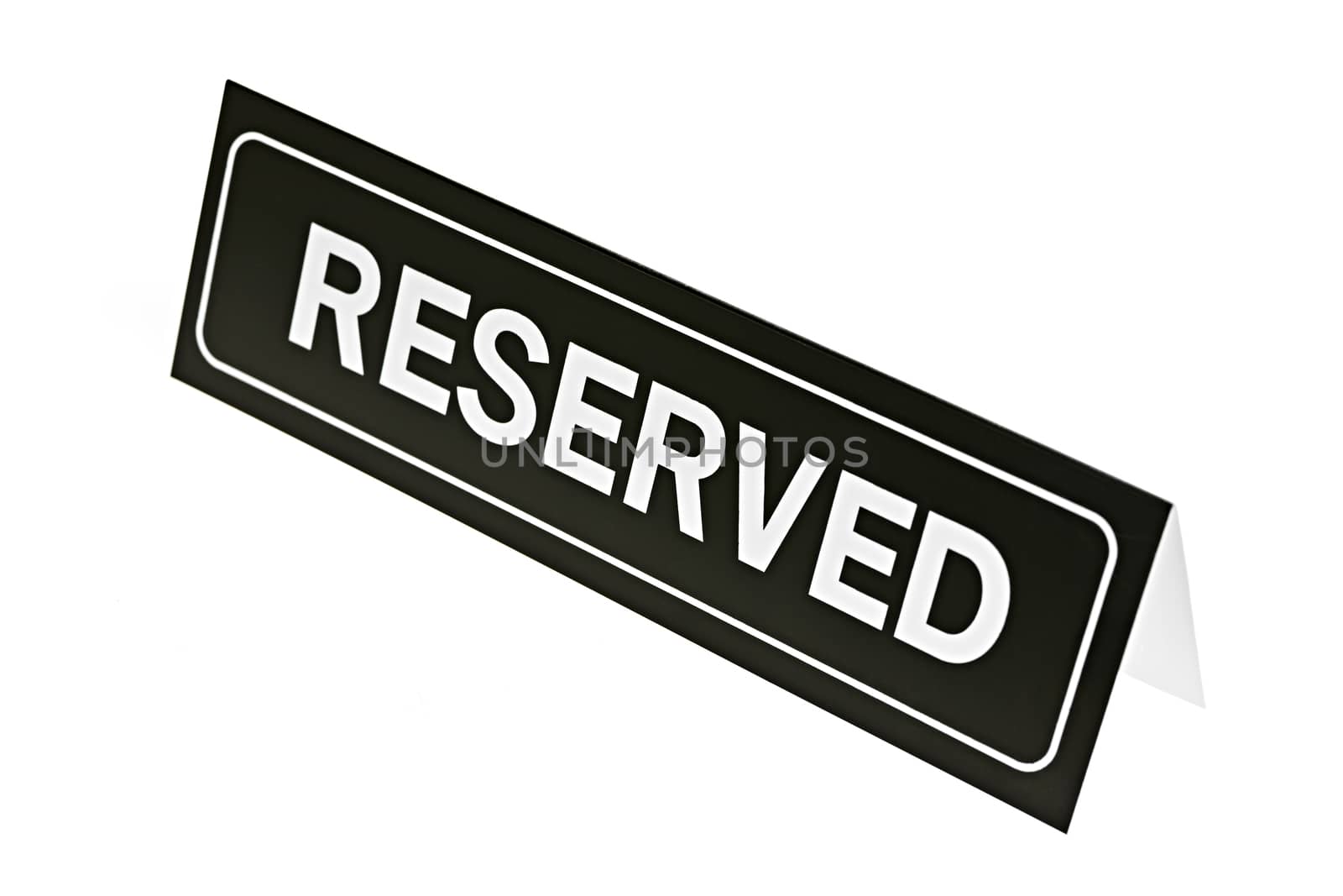 Reserved sign on white by elenathewise
