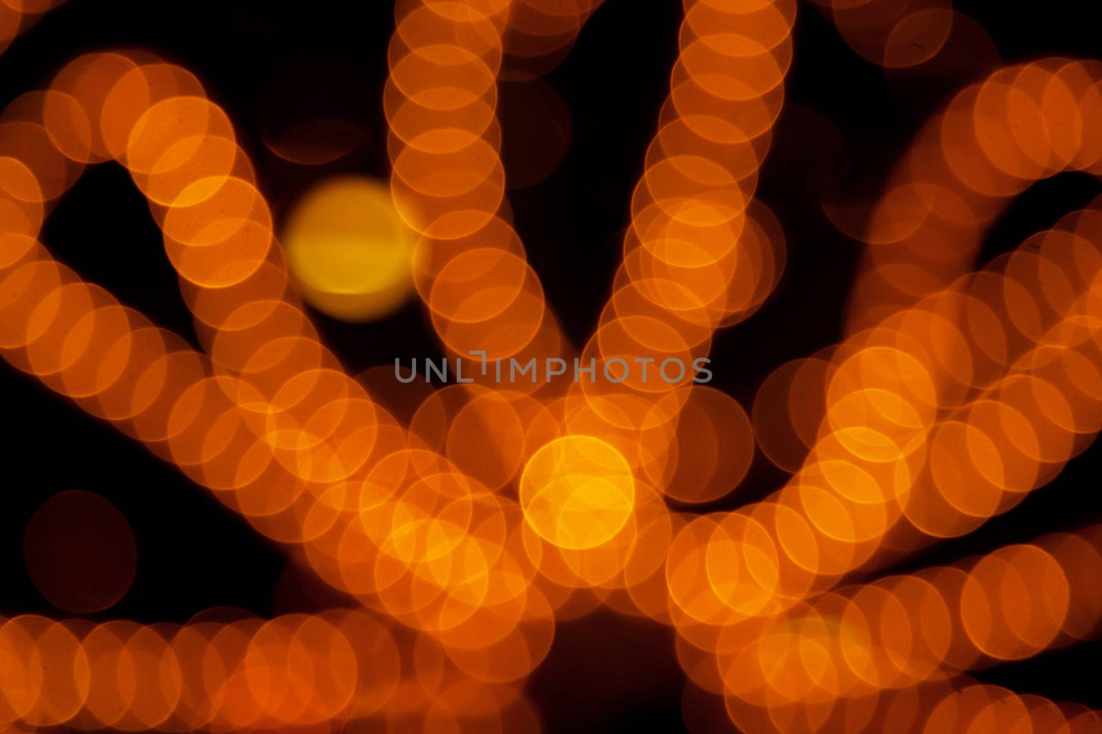 orange abstract  background with defocused LED lights