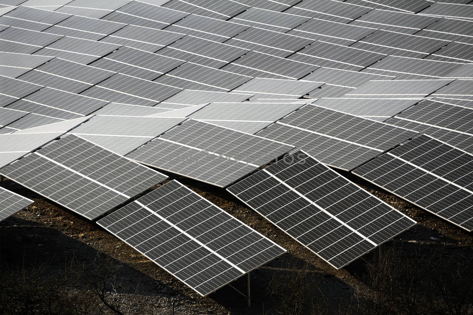 French photovoltaic solar plant in the Gard department in Ales