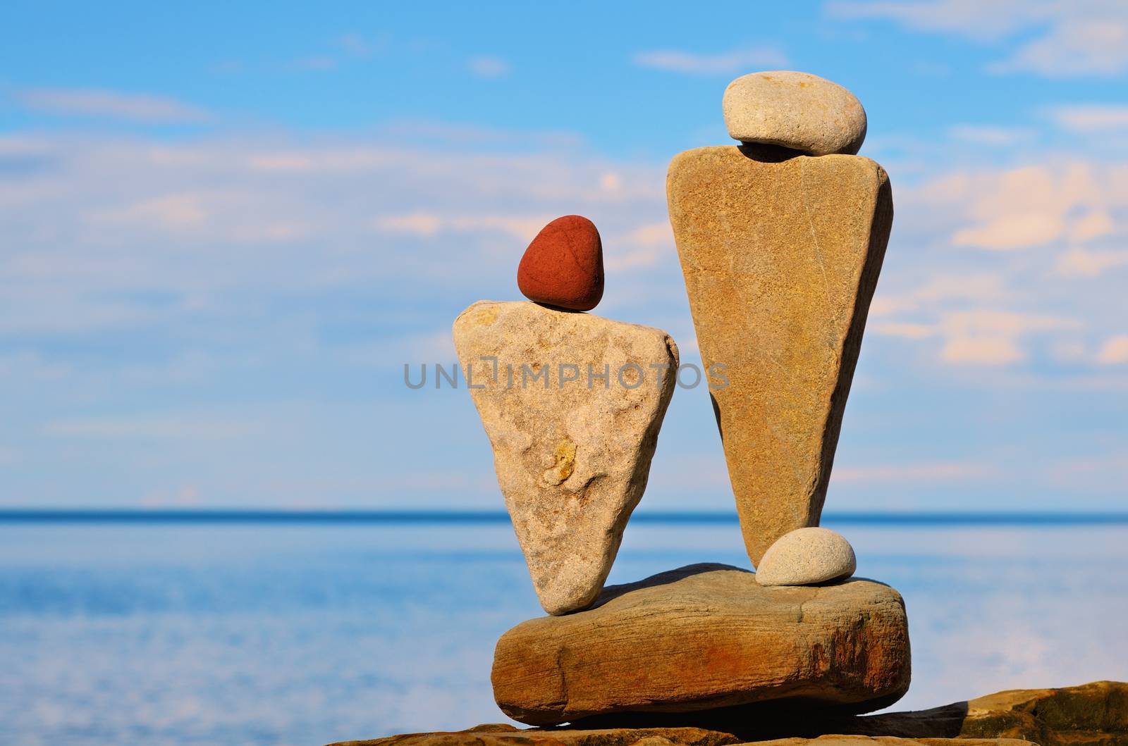 Figurines of stones as symbol of man and woman