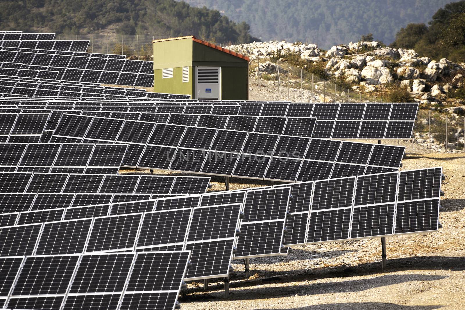 French photovoltaic solar plant in the Gard department in Ales