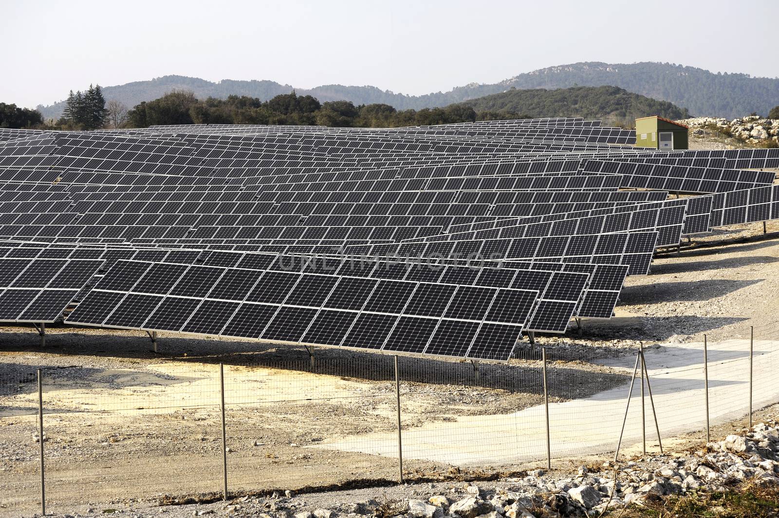 French photovoltaic solar plant in the Gard department in Ales