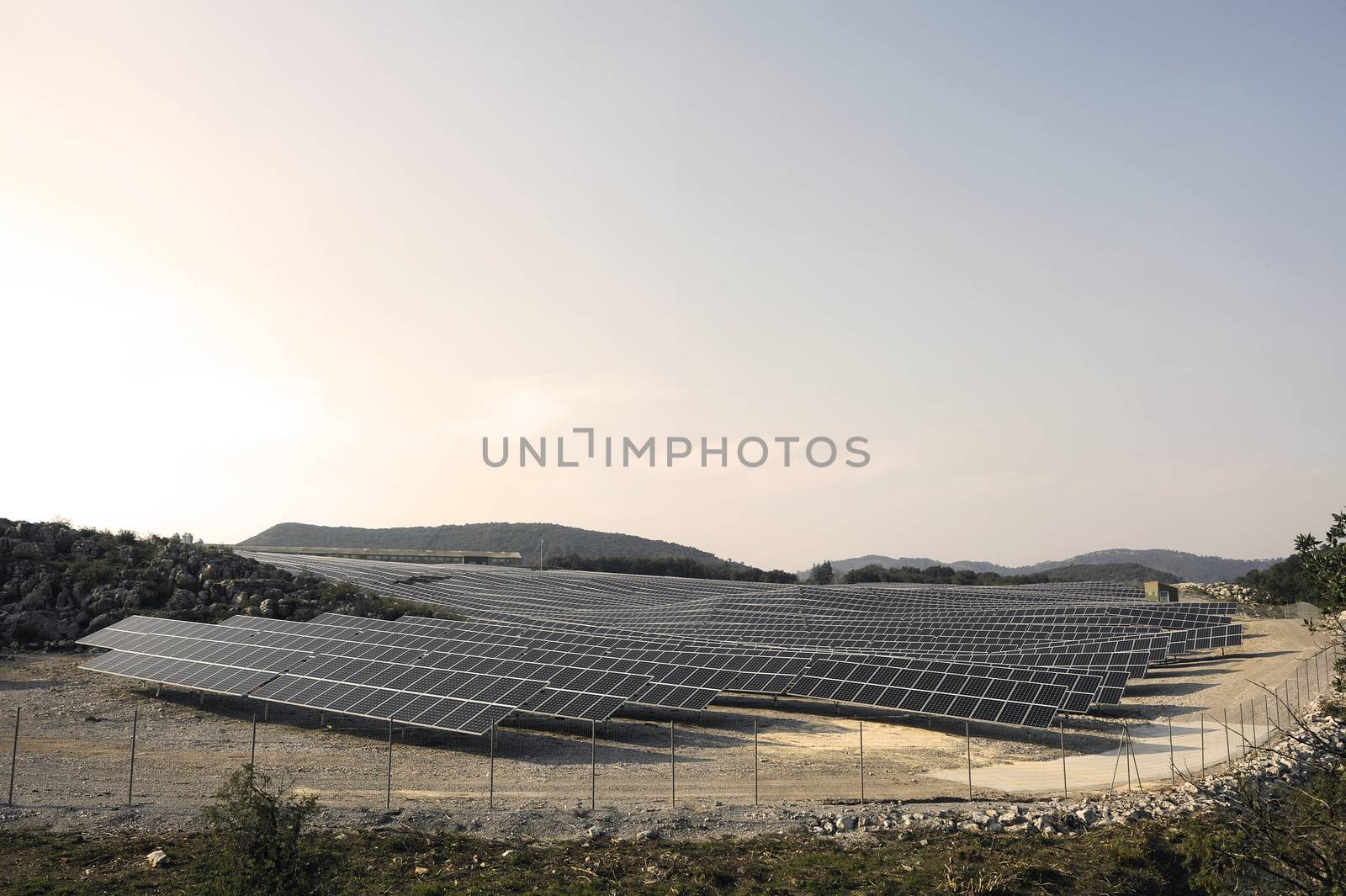 French photovoltaic solar plant in the Gard department in Ales