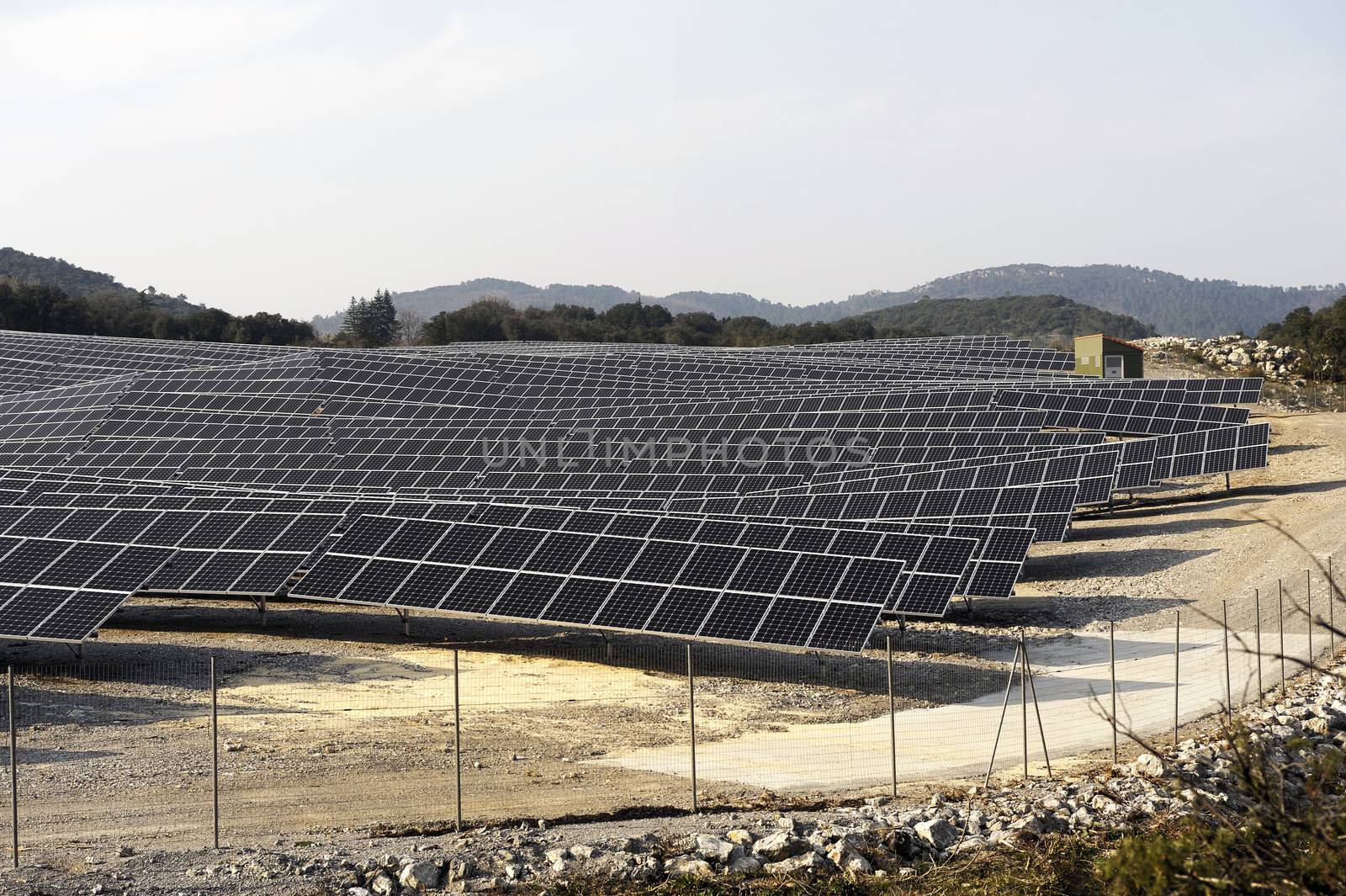 French photovoltaic solar plant in the Gard department in Ales