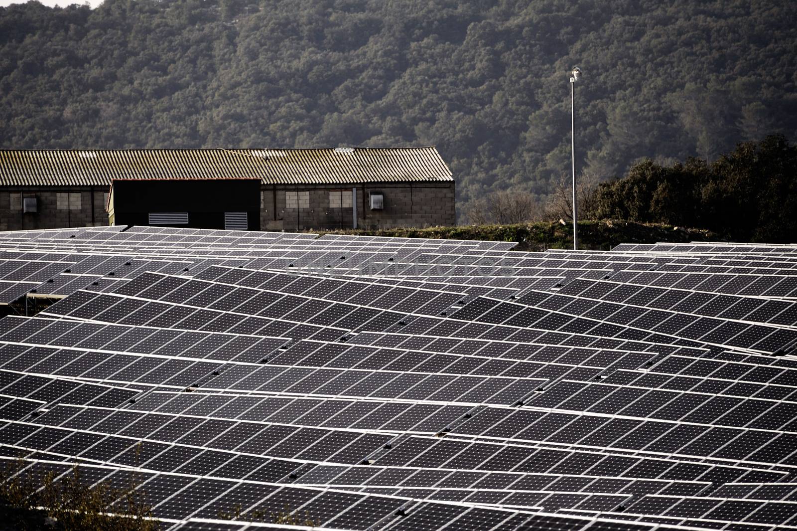 French photovoltaic solar plant in the Gard department in Ales