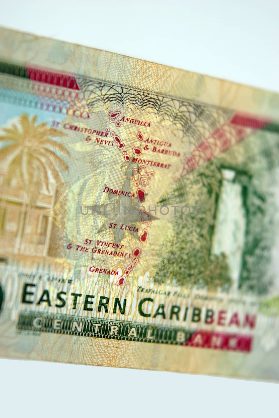 A ten dollar bill from the Eastern Caribbean