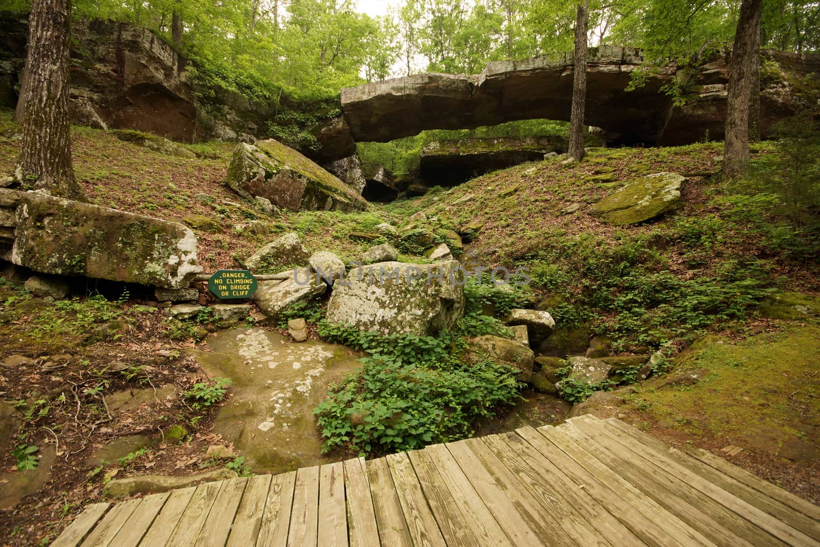 A natural stone bridge used for millions of years