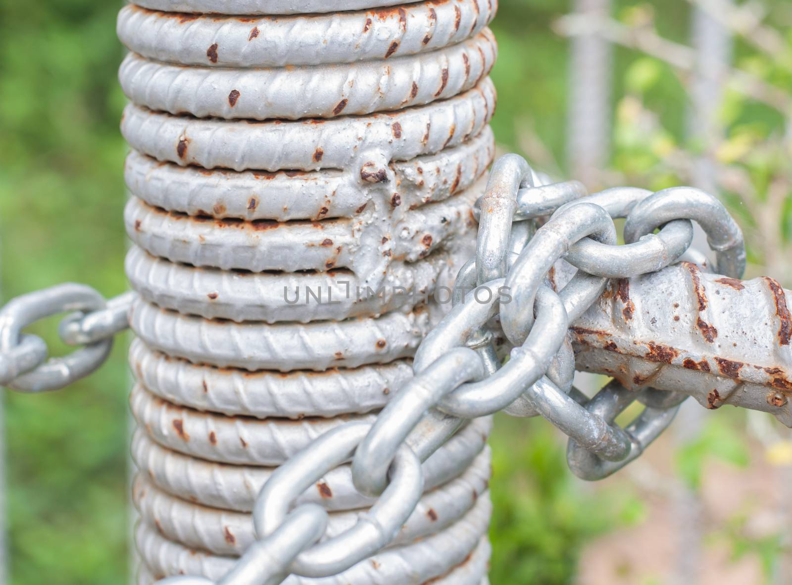 Chain linked fence by Sorapop
