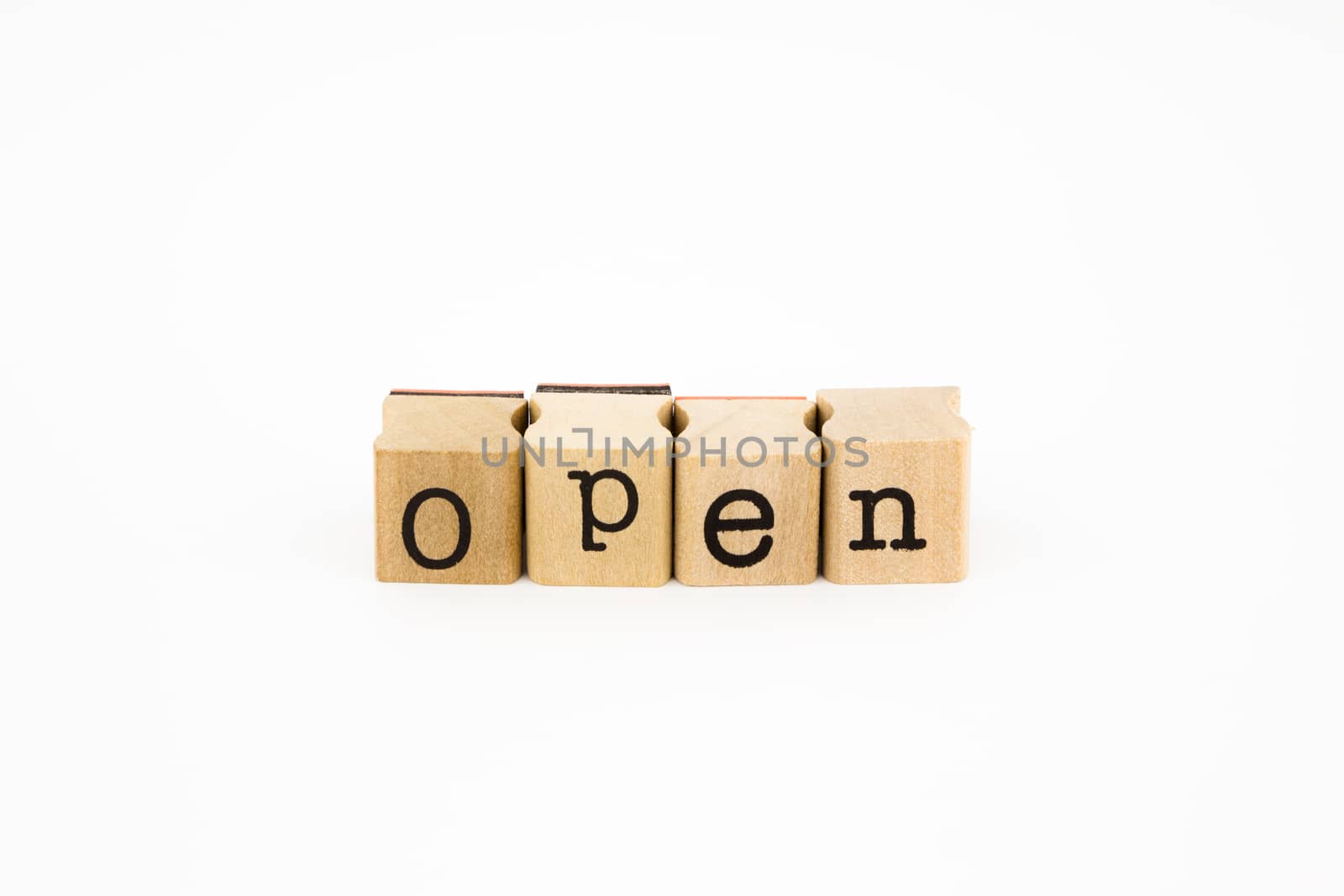 open wording isolate on white background by vinnstock