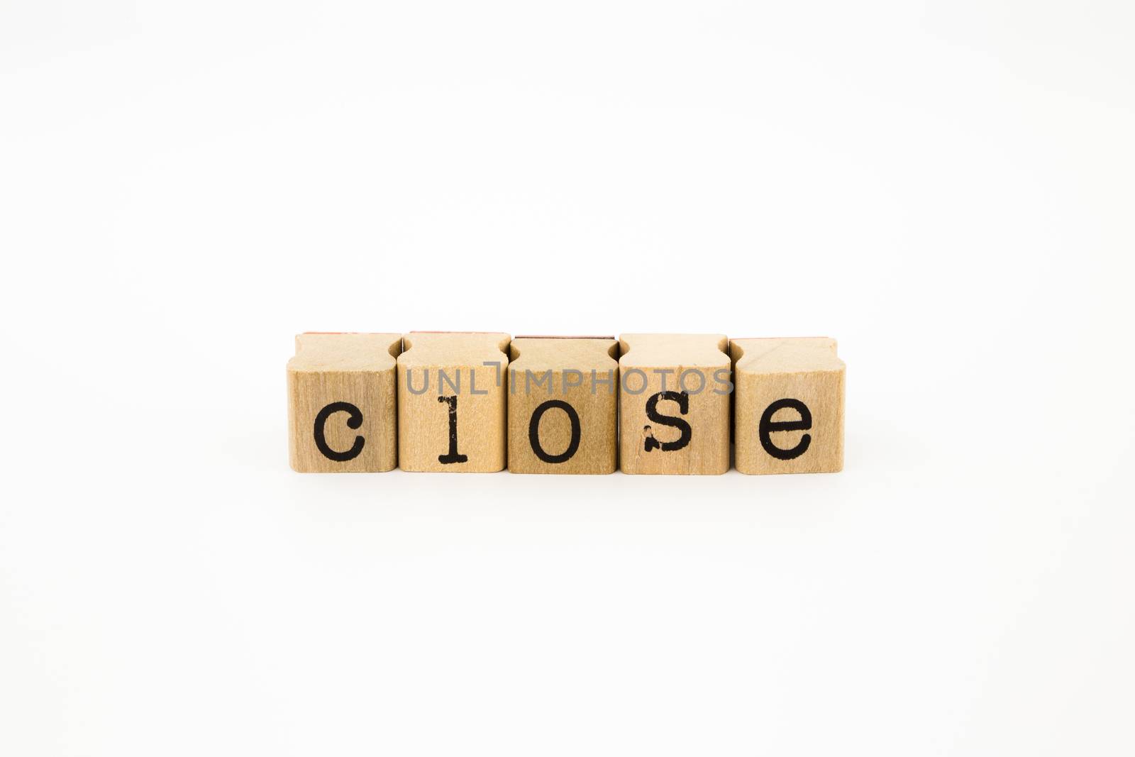 close wording isolate on white background by vinnstock