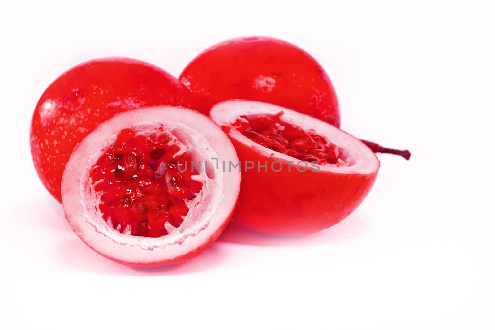 Passion fruit isolated on white background