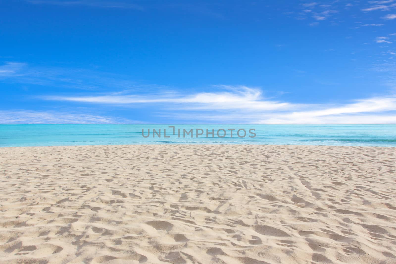 Beach and tropical sea  by wyoosumran