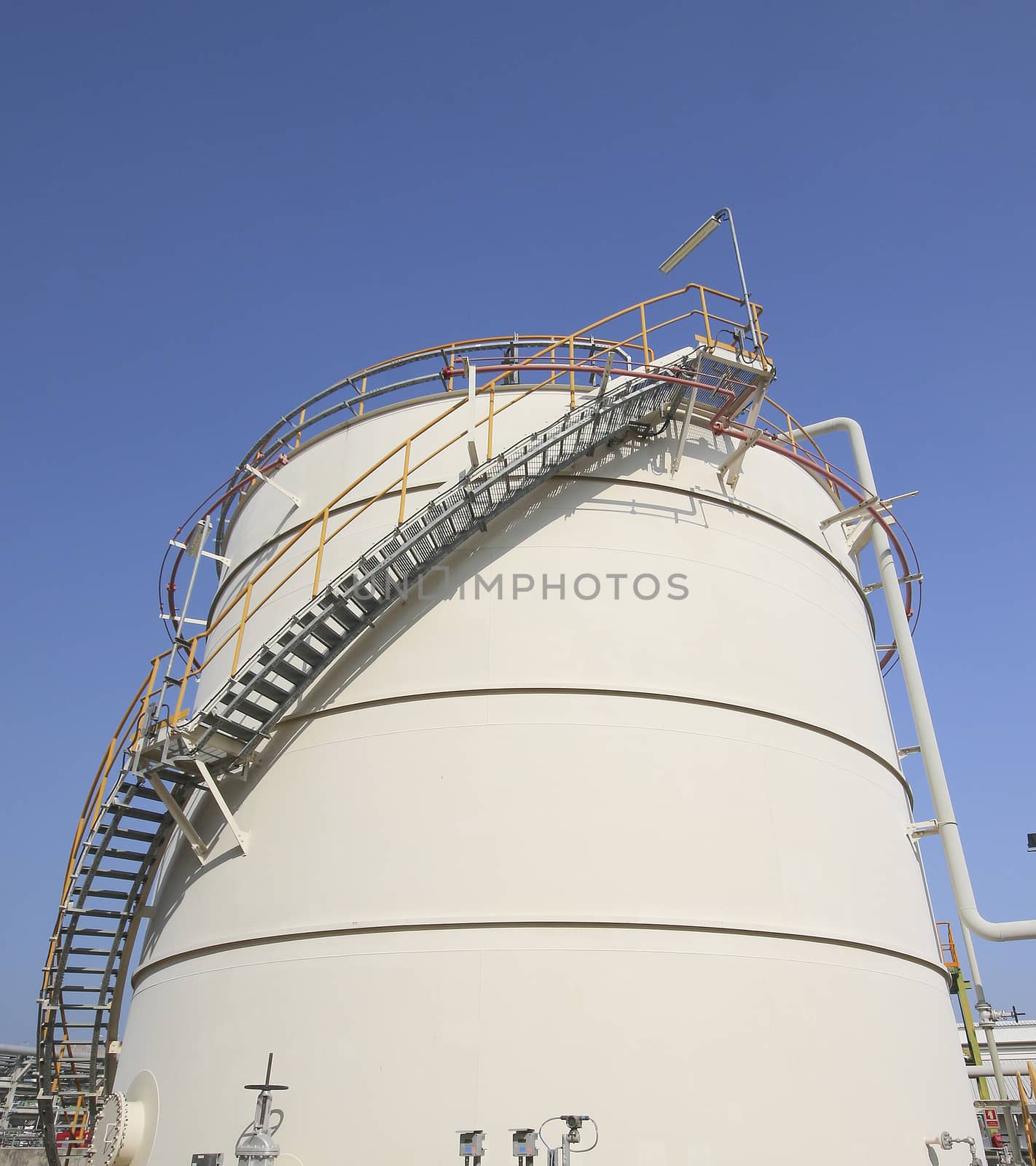 Chemical tank storage in industrial plant
