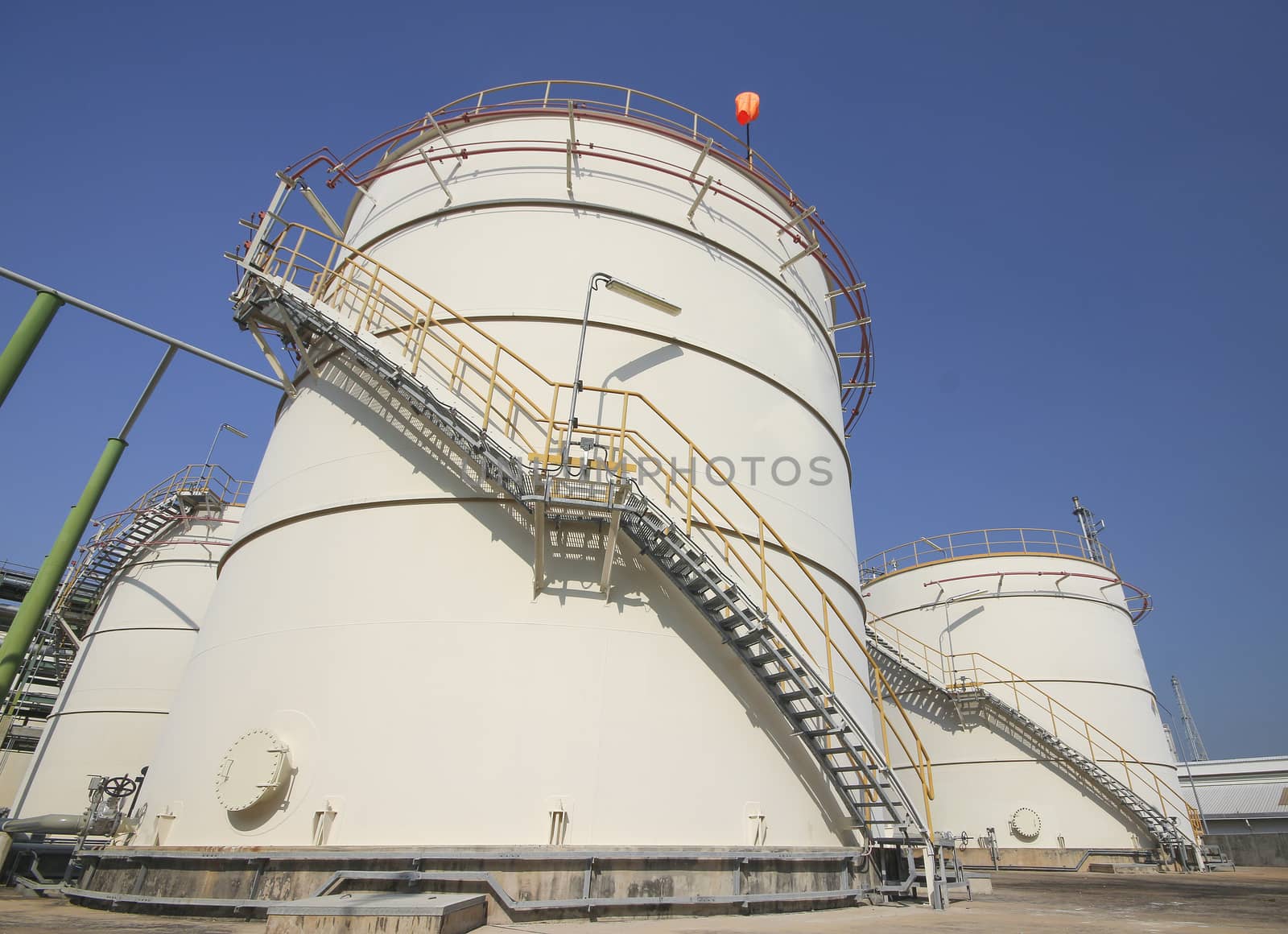 Chemical tank storage in industrial plant