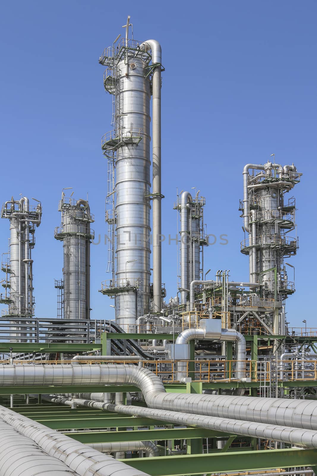 Oil and chemical plant with blue sky in summer season