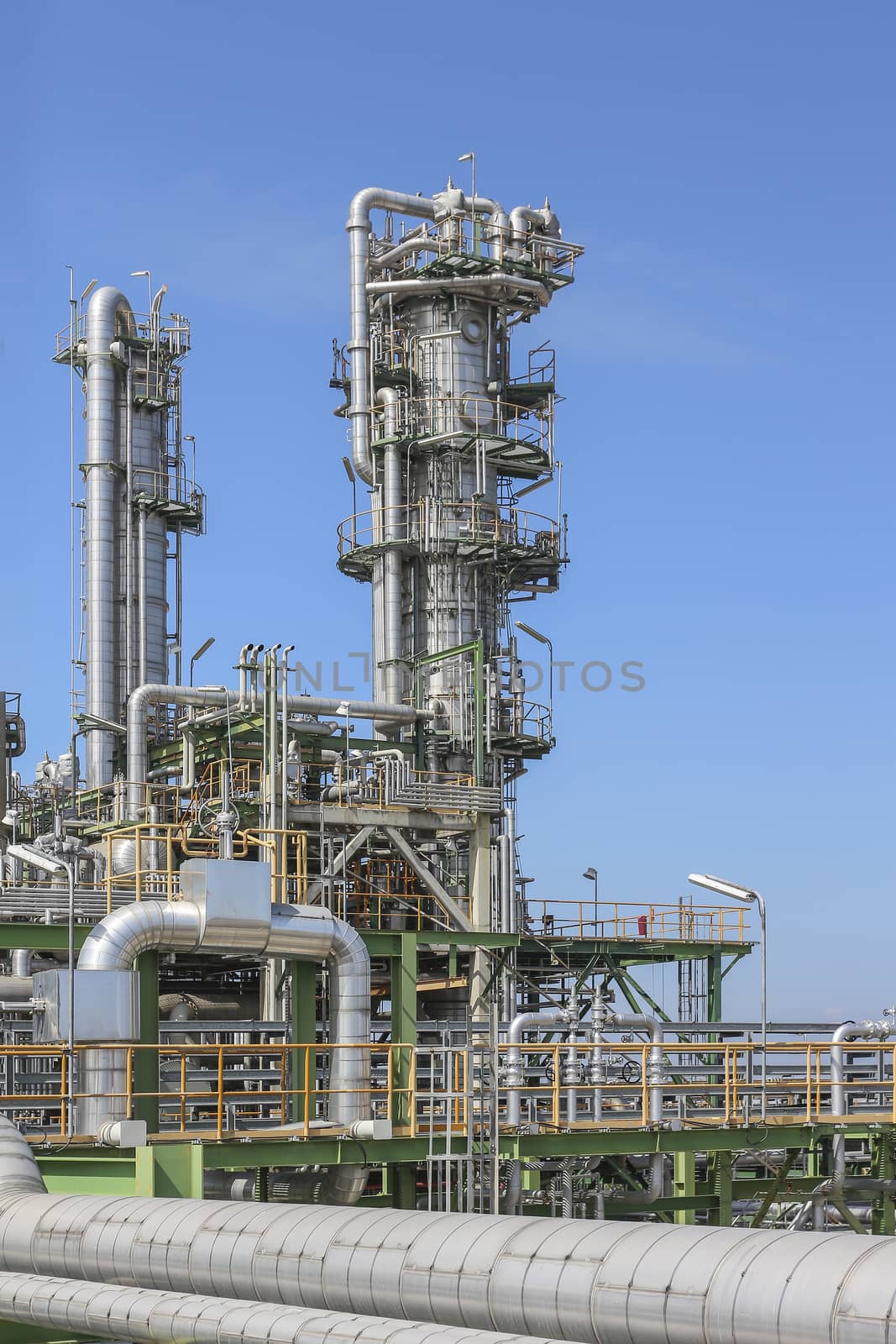 Oil and chemical plant with blue sky in summer season