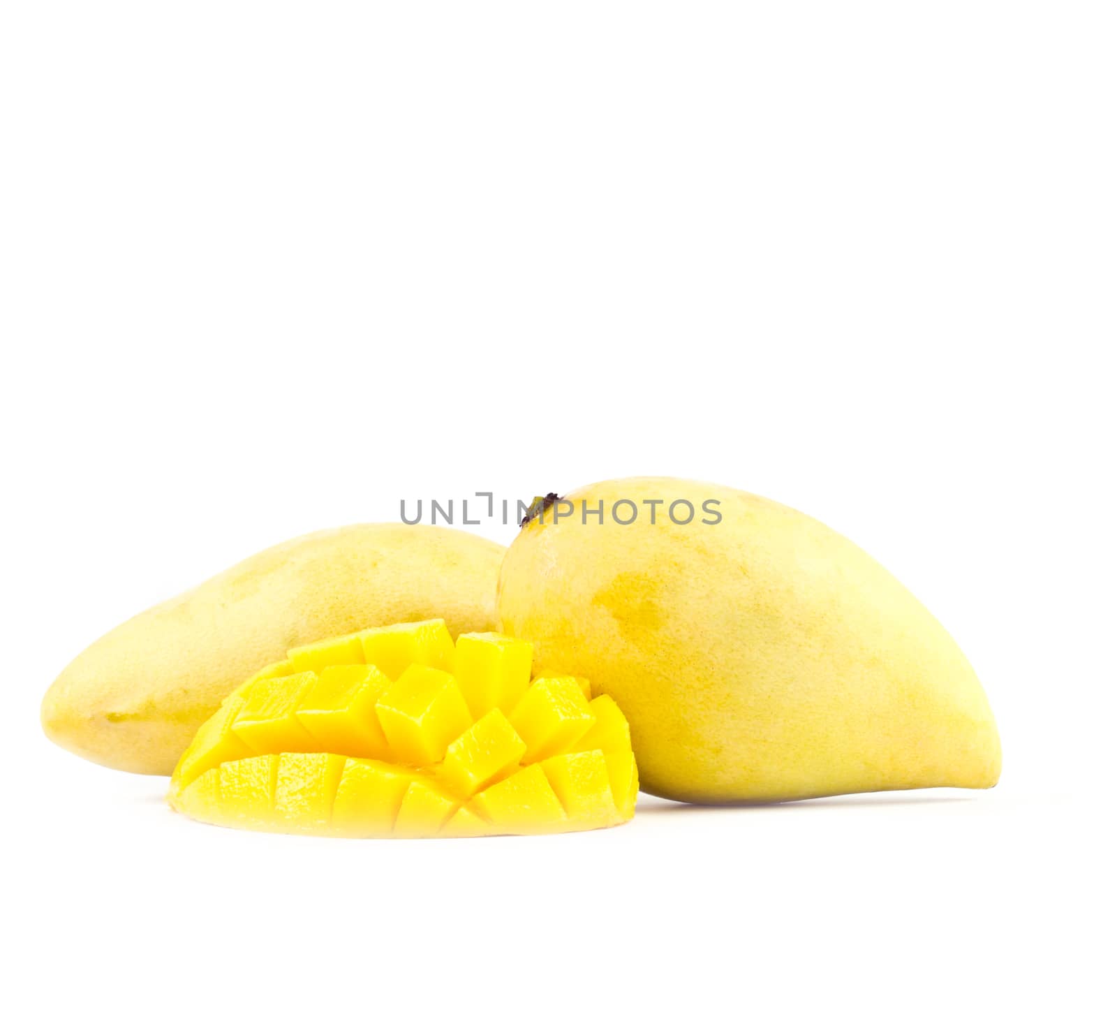 Mango fruit isolated on white background  by wyoosumran