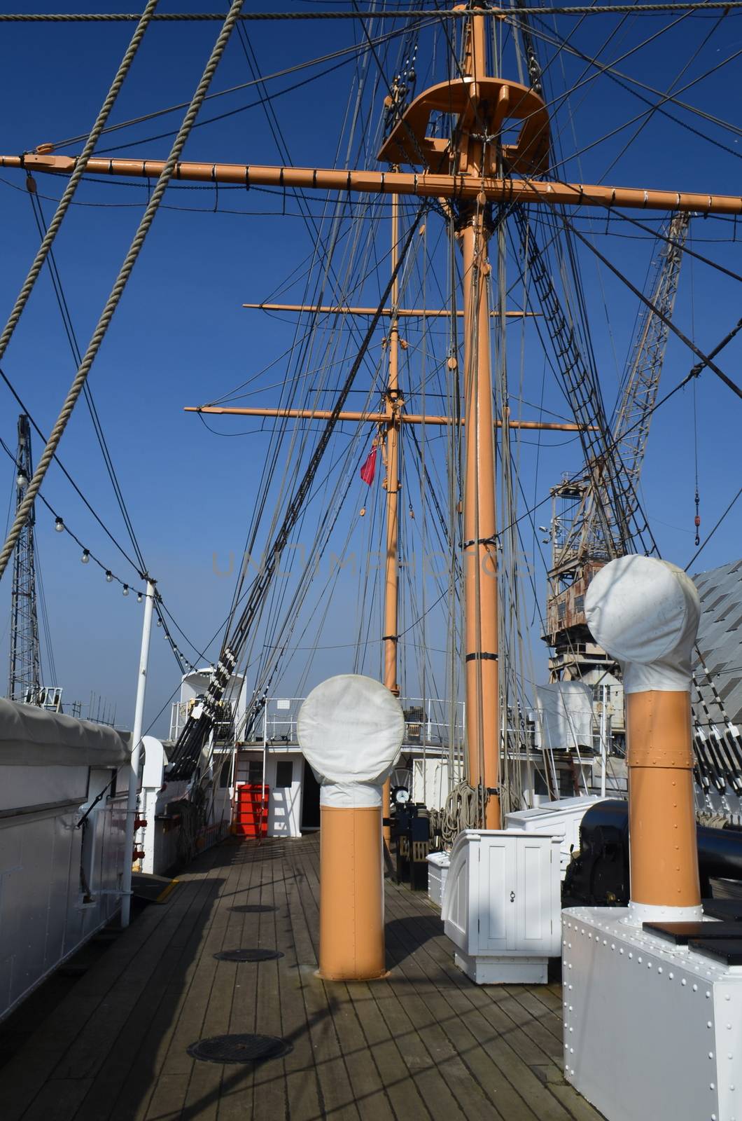 HMS Gannet a British Sloop warship now preserved at Chatham Historic Dockyard in Kent,England.