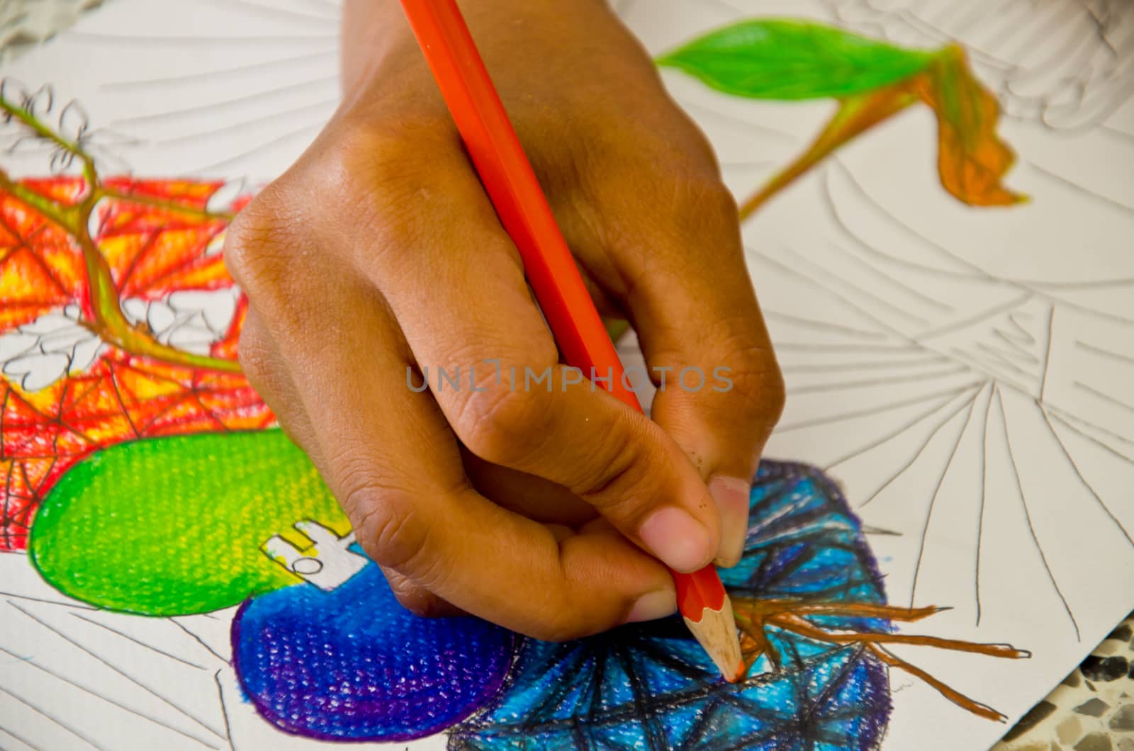 hand for painting art from children hand