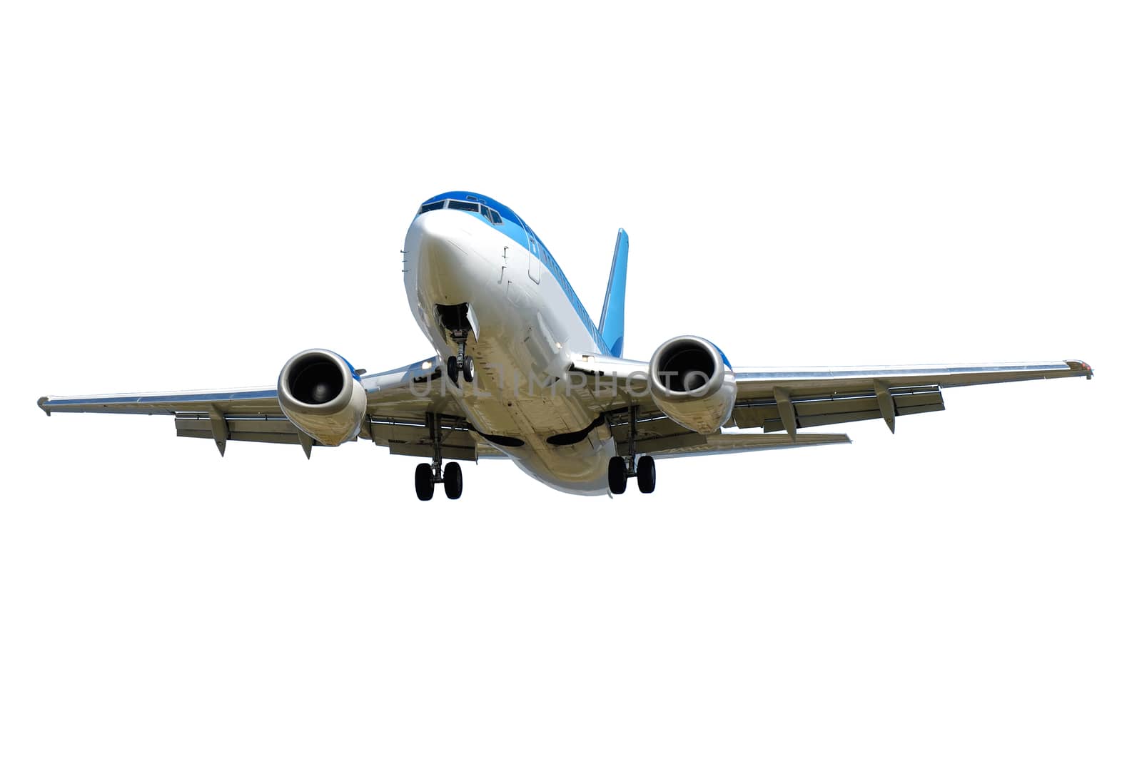 Plane is isolated on a clean white background.