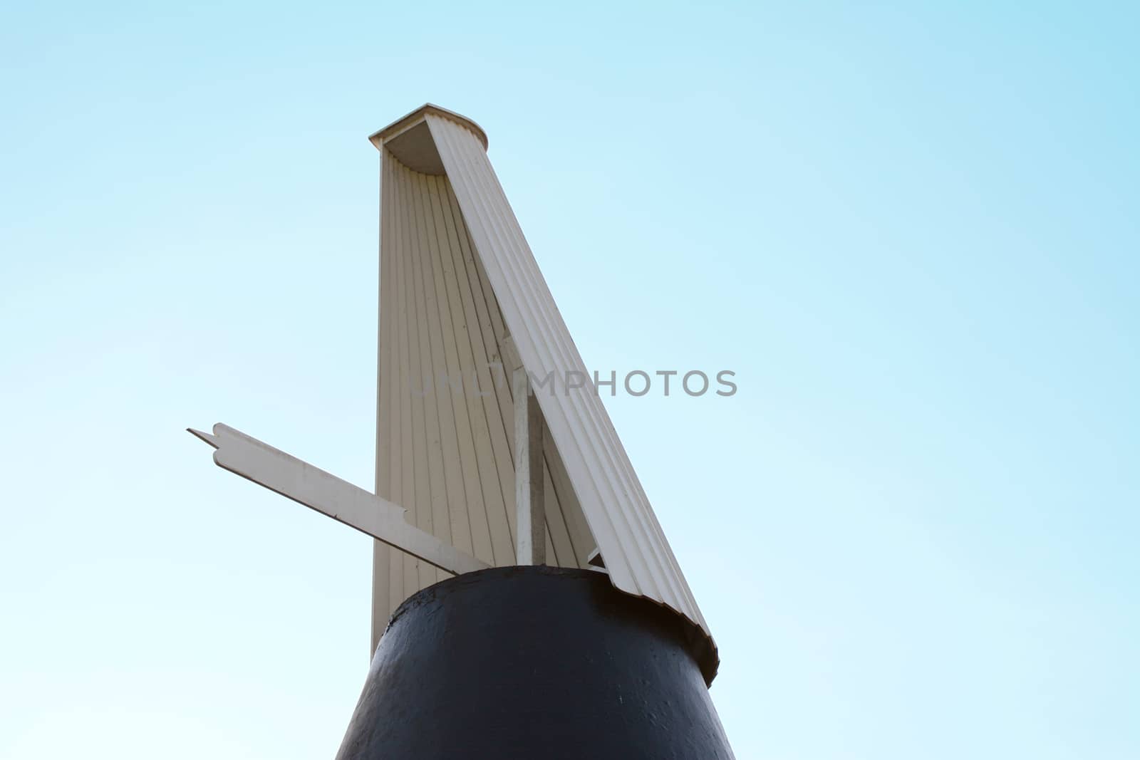 White wooden oast house cowl against the sky in Kent, England