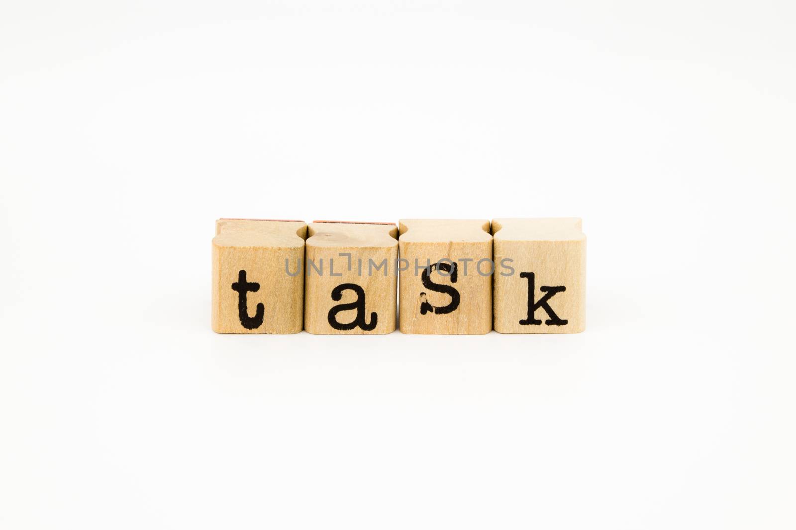 task wording isolate on white background by vinnstock