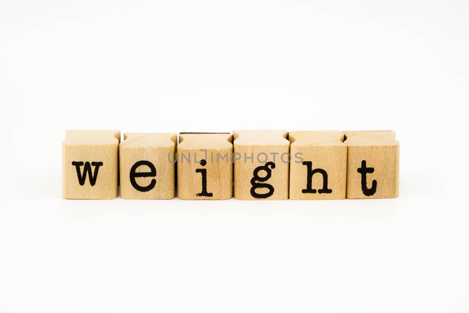 weight wording isolate on white background by vinnstock