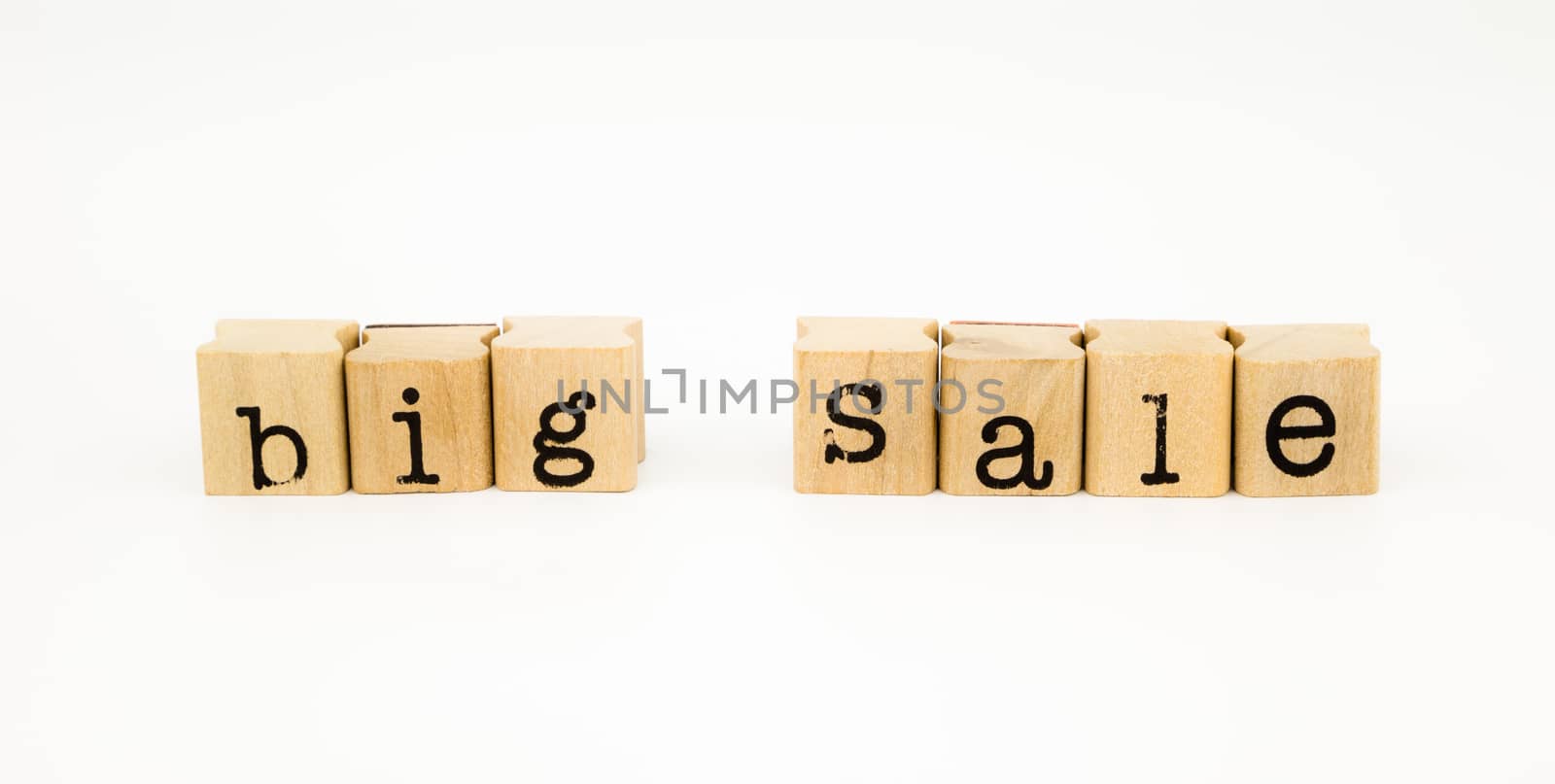big sale wording isolate on white background by vinnstock