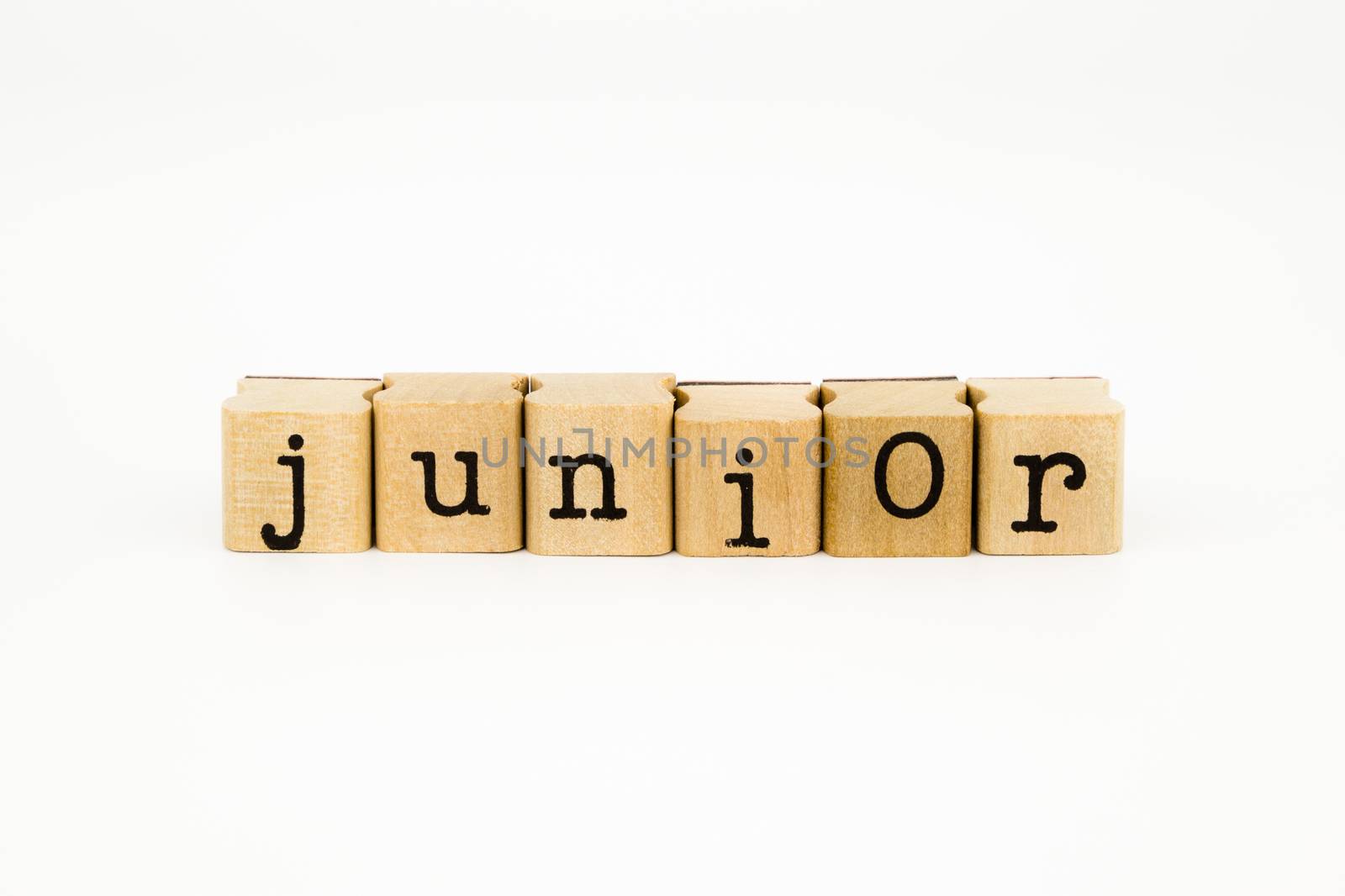 junior wording isolate on white background by vinnstock