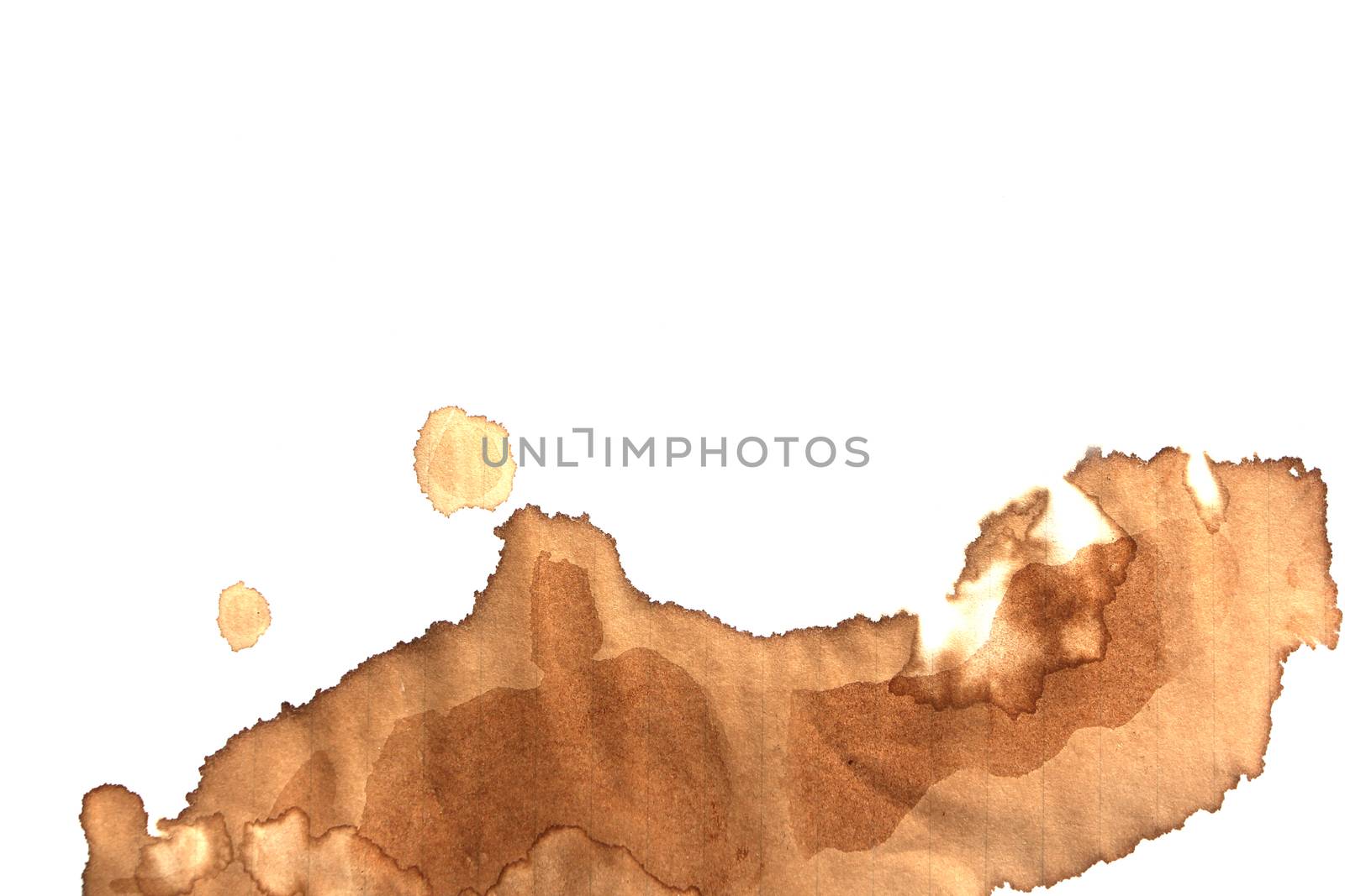 Coffee stain on white background