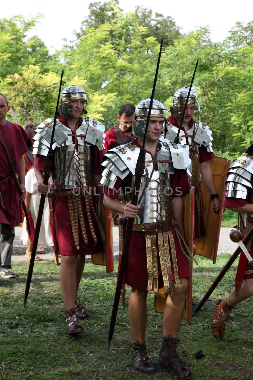In Andautonija, ancient Roman settlement near Zagreb held Dionysus festivities on Sep 15, 2013 in Zagreb, Croatia.