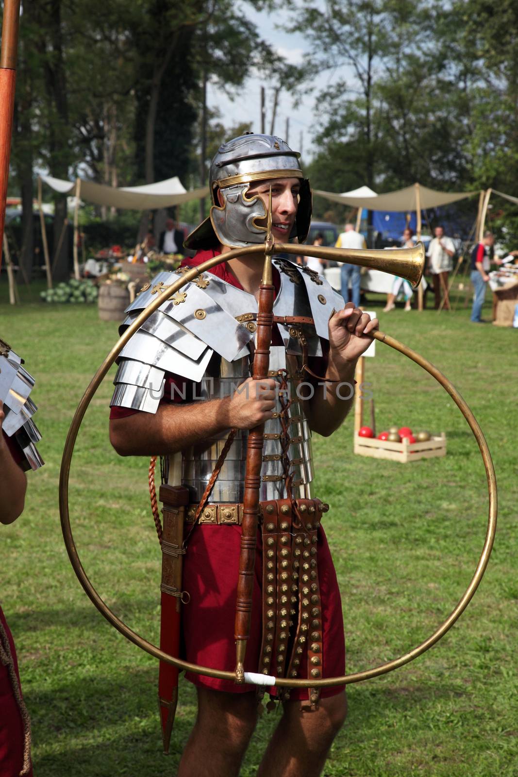 Dionysus festivities in Andautonija, ancient Roman settlement near Zagreb by atlas