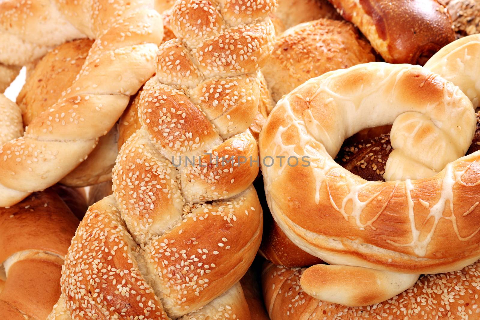 bread and pastry close up