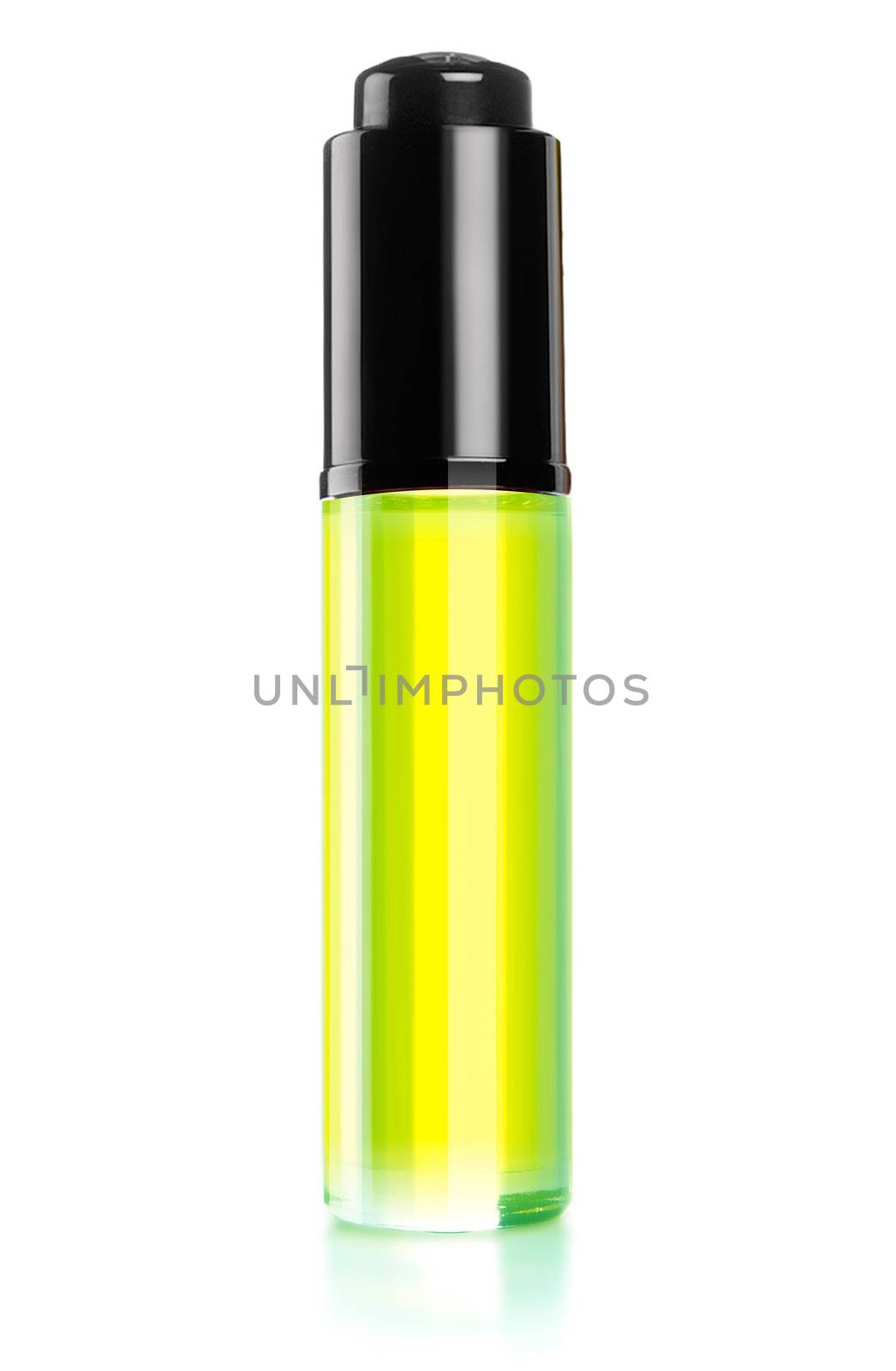 Bottle of perfume on white background, (clipping work path included).