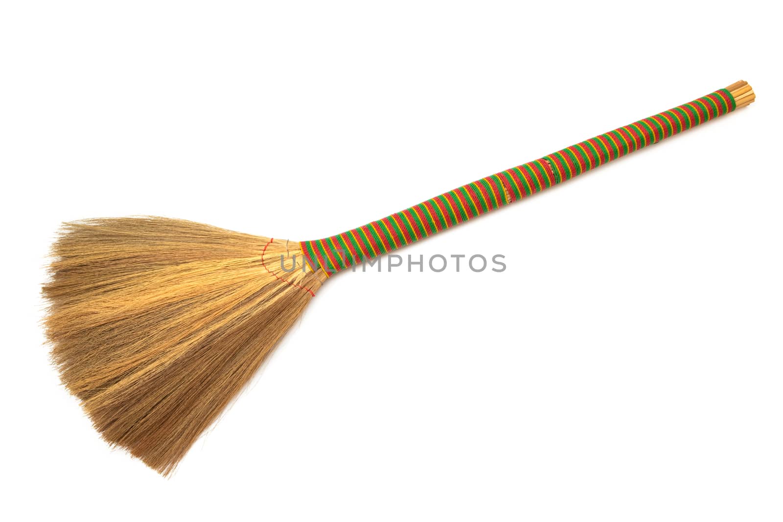 new broom on a white background