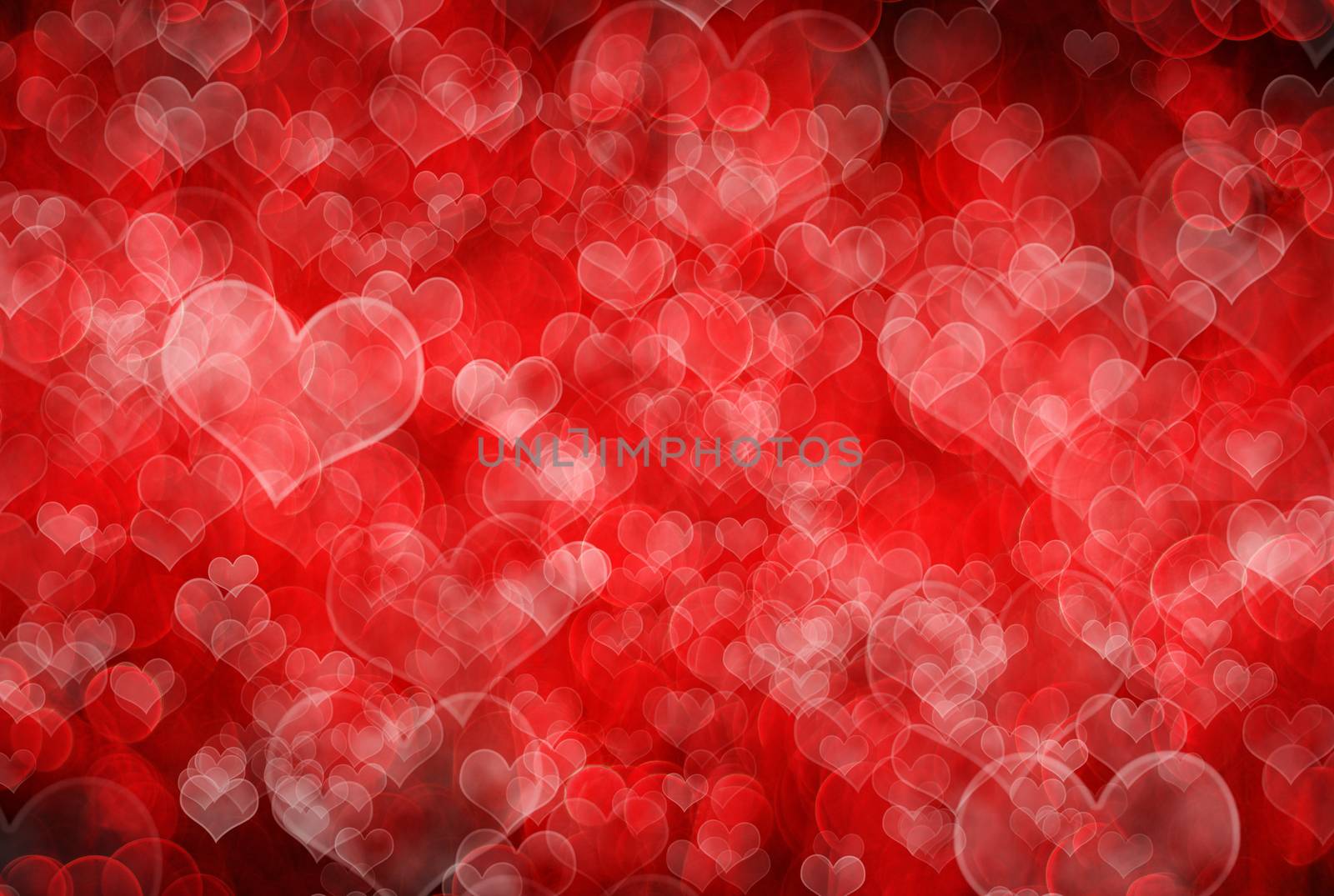 Red gunge Valentines Day background with hearts