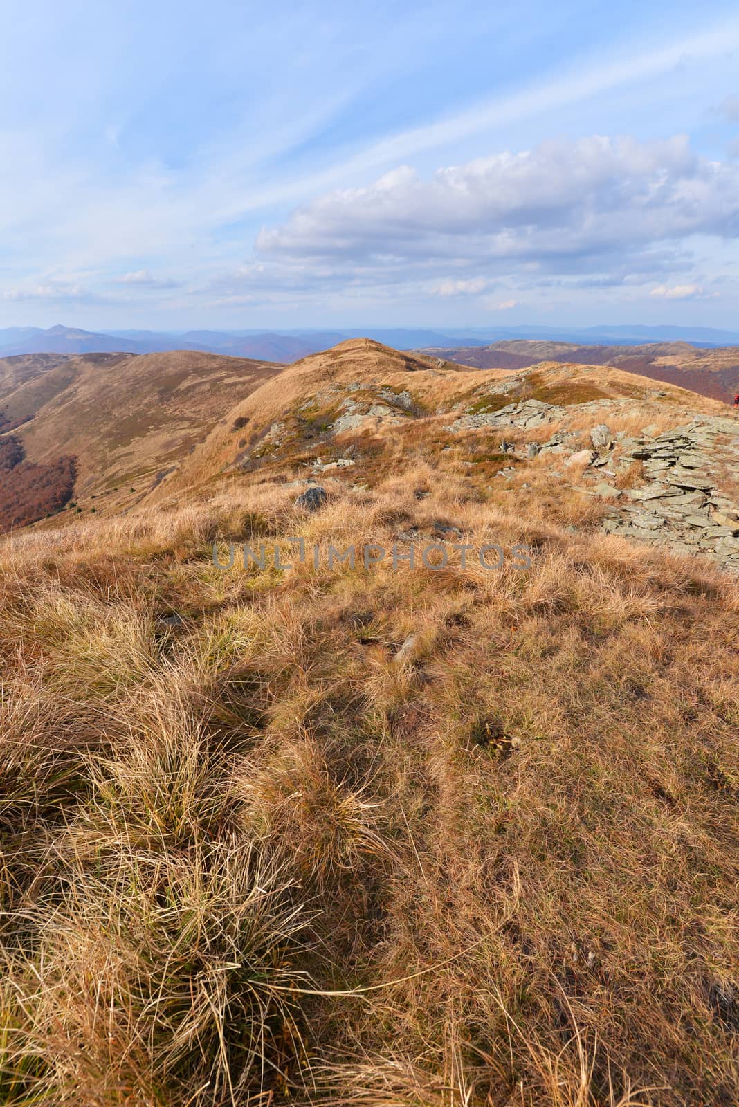 Bieszczady mountains in late autumn - Poland