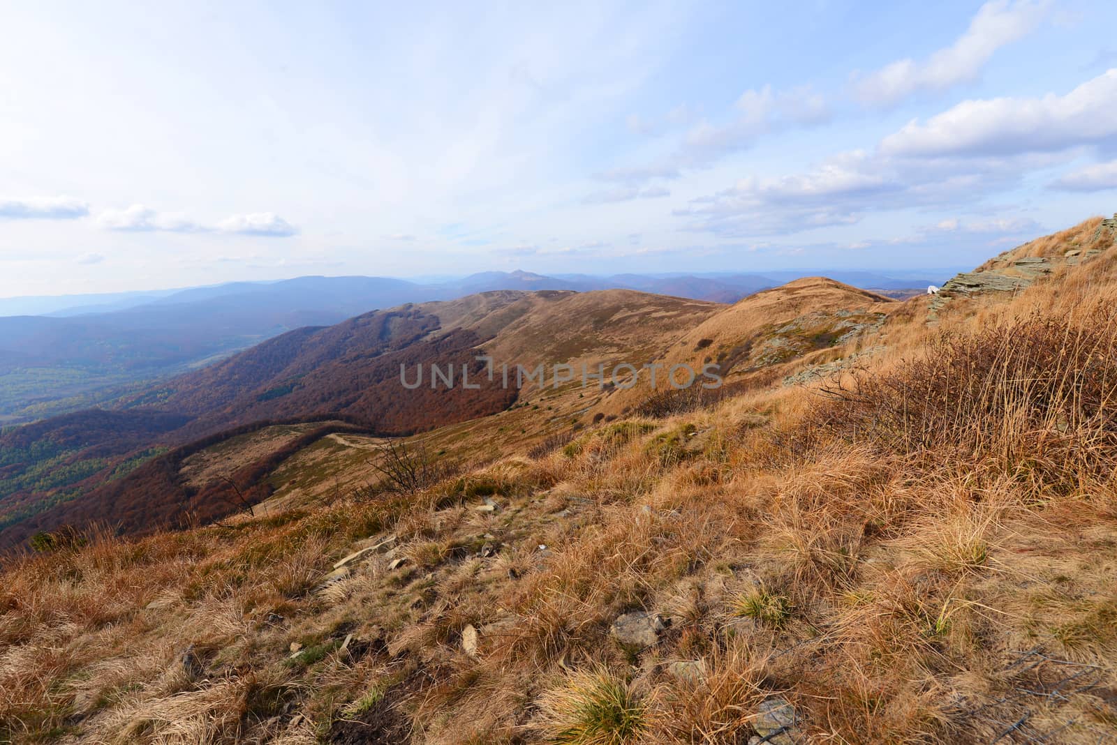 Bieszczady mountains in late autumn - Poland