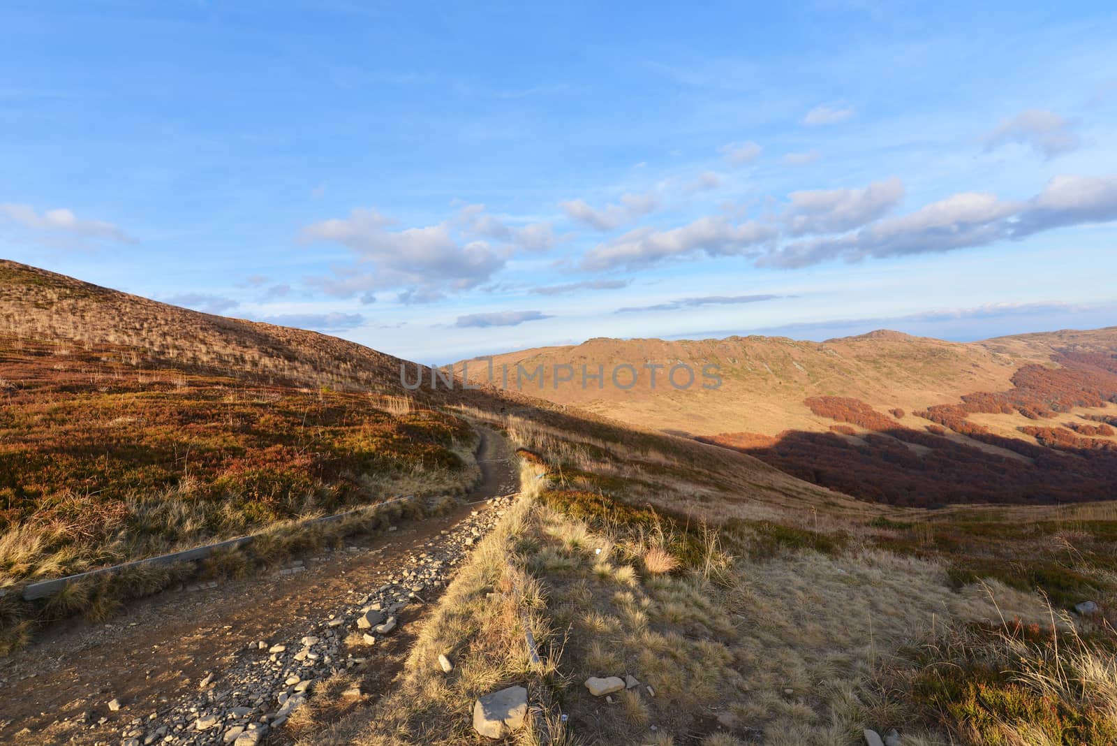Bieszczady mountains in late autumn - Poland