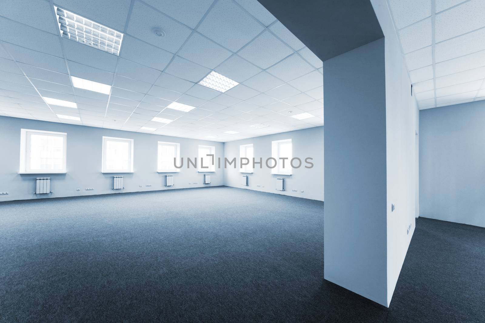 Greater room of modern under construction office