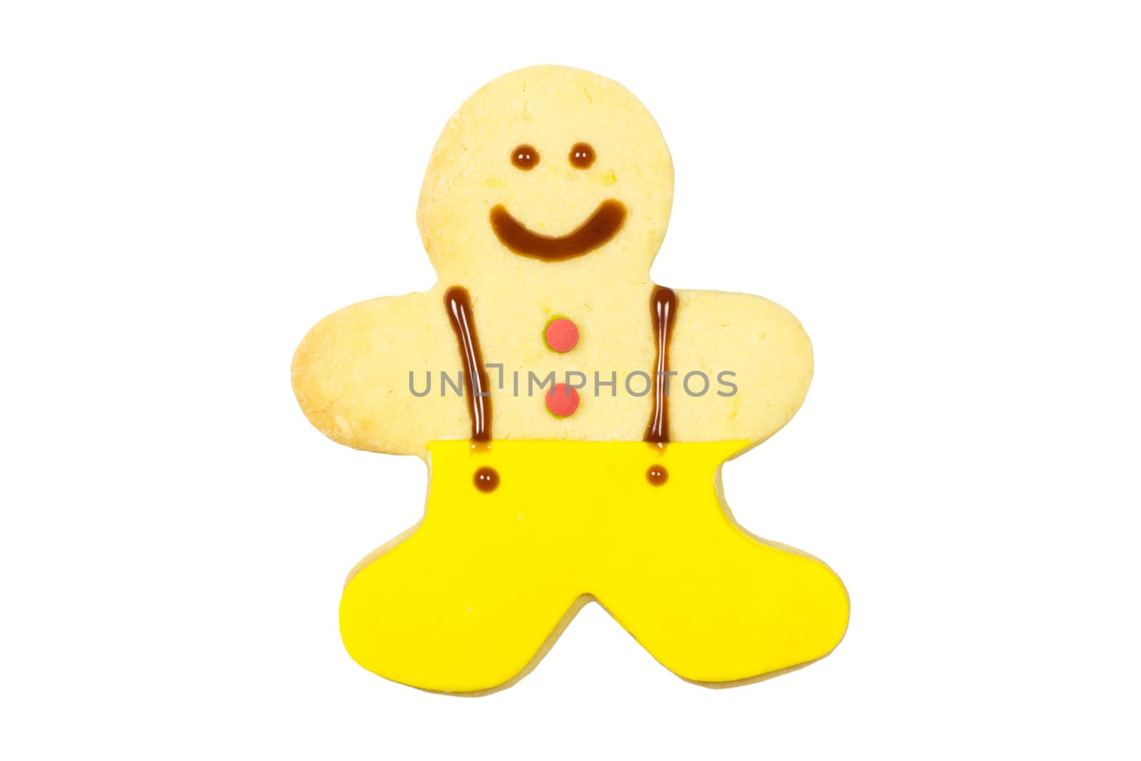 Gingerbread man with clipping path