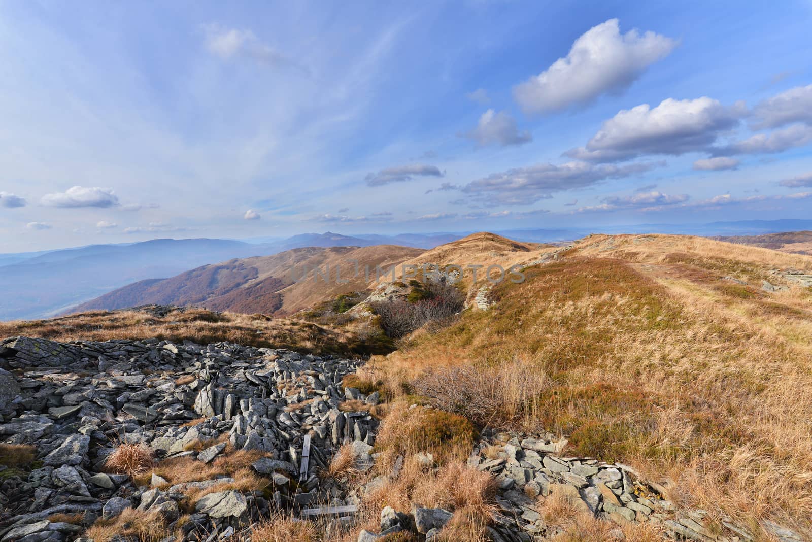 Bieszczady mountains in late autumn - Poland