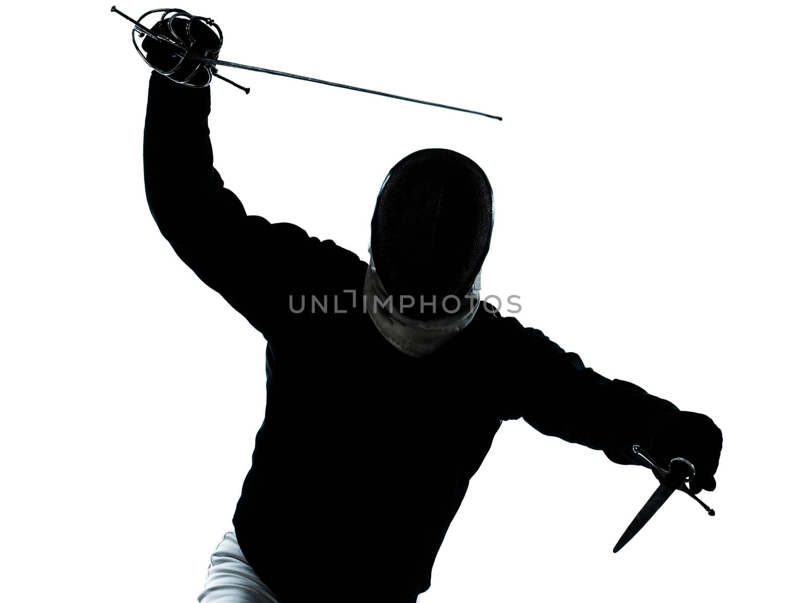 man fencing silhouette by PIXSTILL