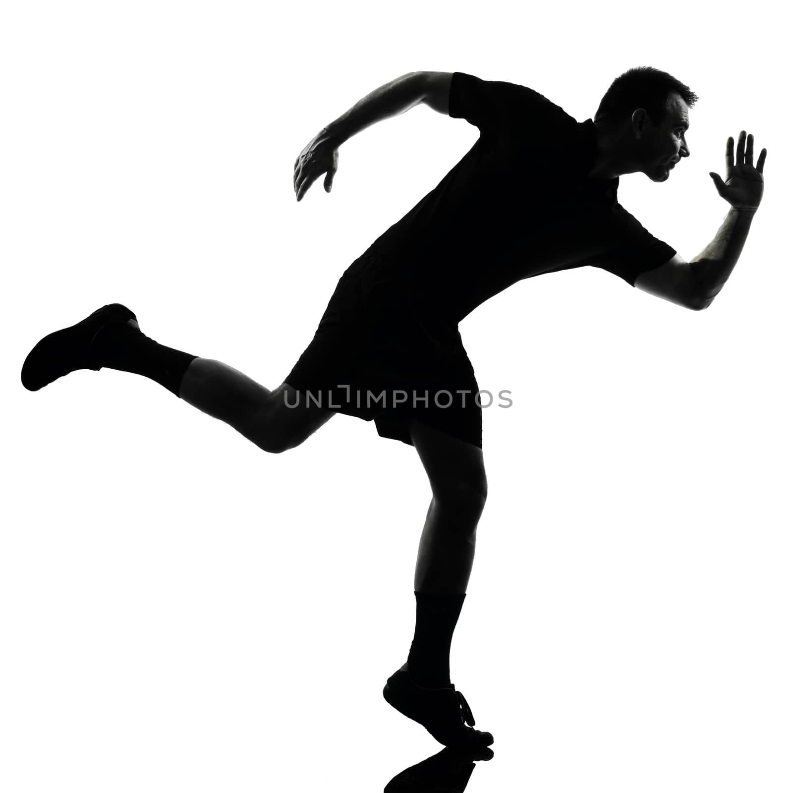 man runner running silhouette by PIXSTILL