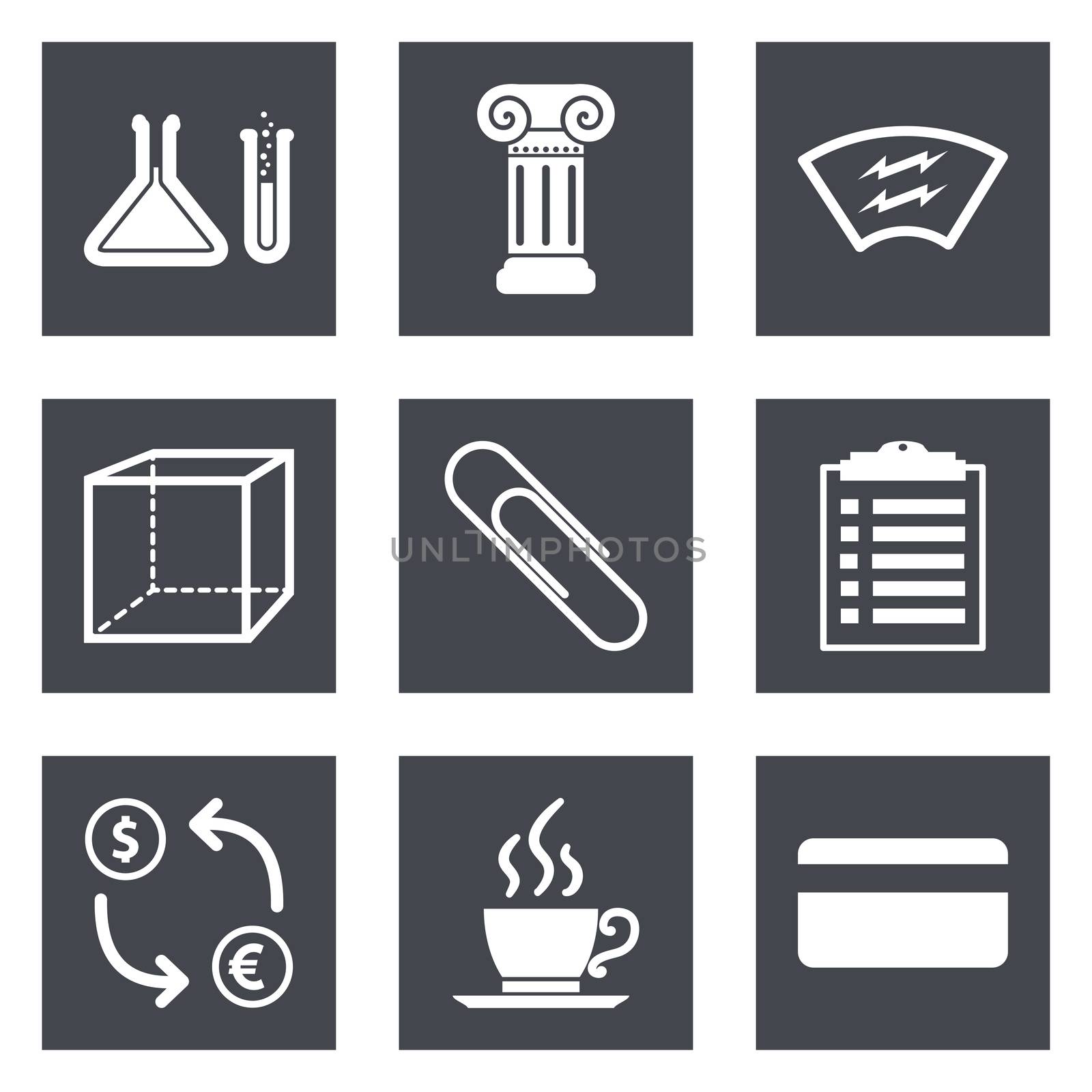 Icons for Web Design and Mobile Applications set 6. Vector illustration.