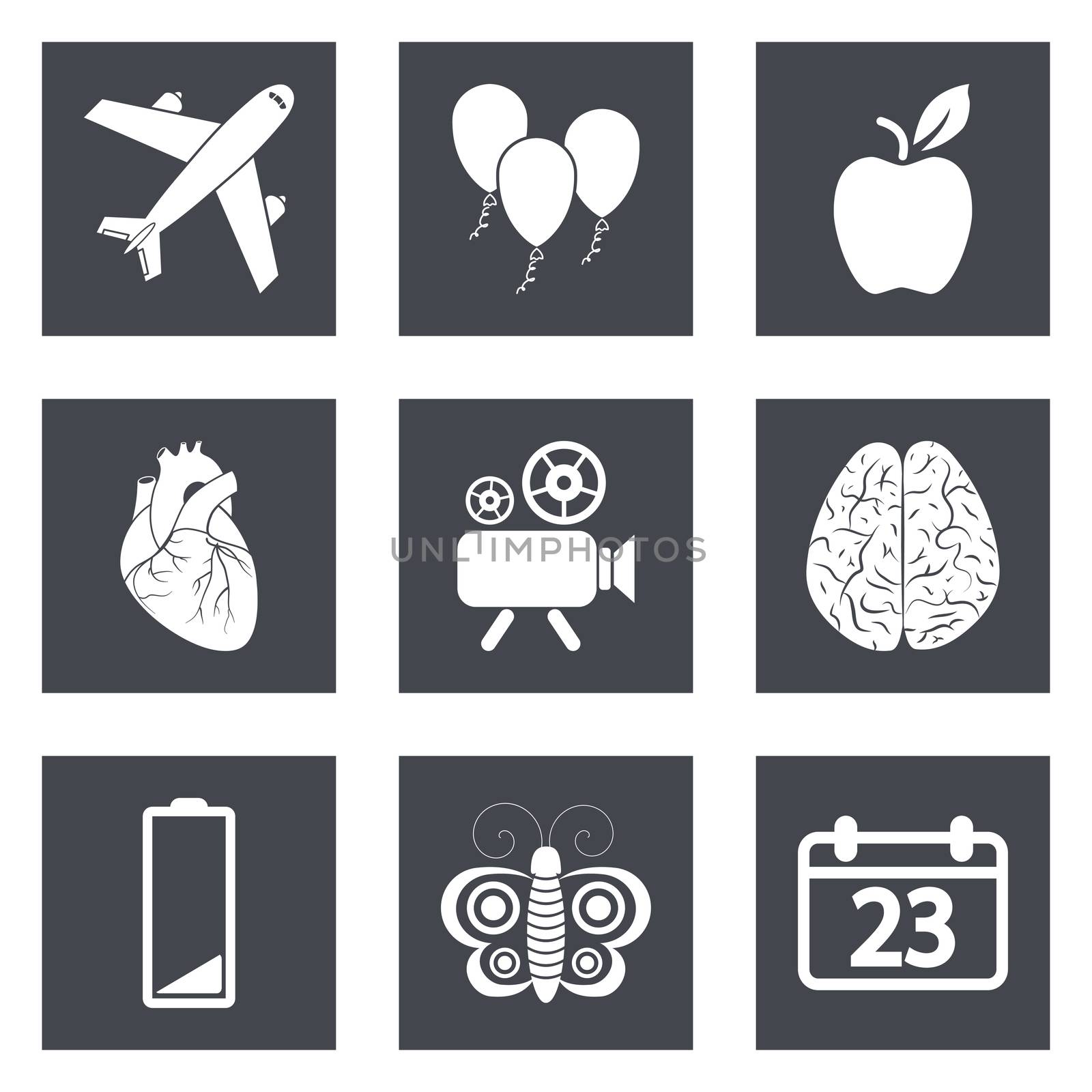 Icons for Web Design and Mobile Applications set 2. Vector illustration.