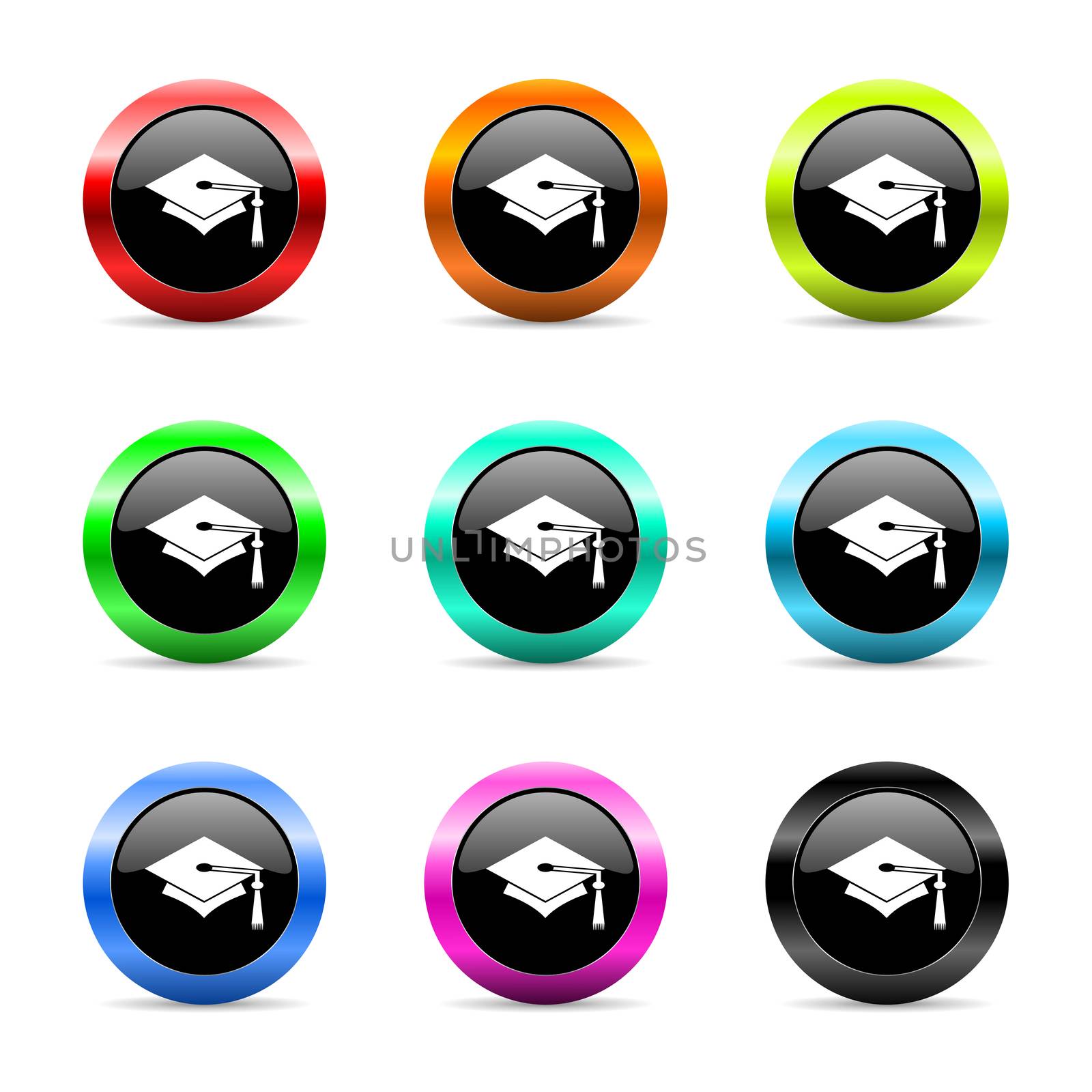 education web icons set by alexwhite