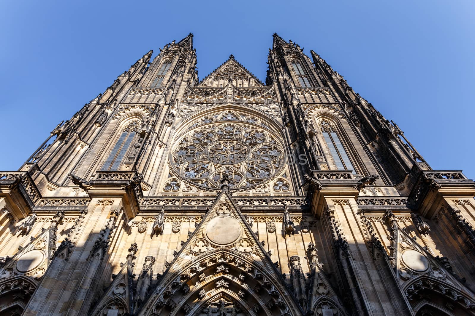 famous historic st. vitus cathedral in prague czech republic 