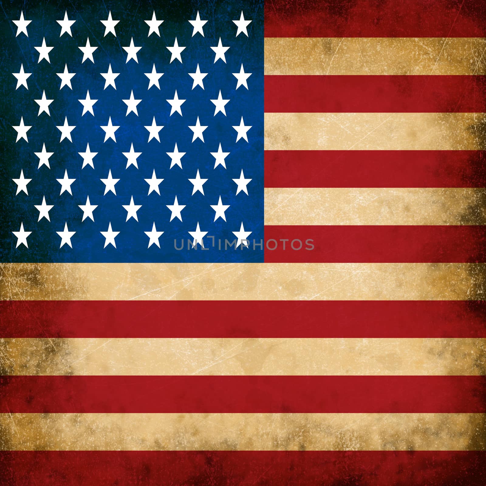 the image of the american flag on the old paper